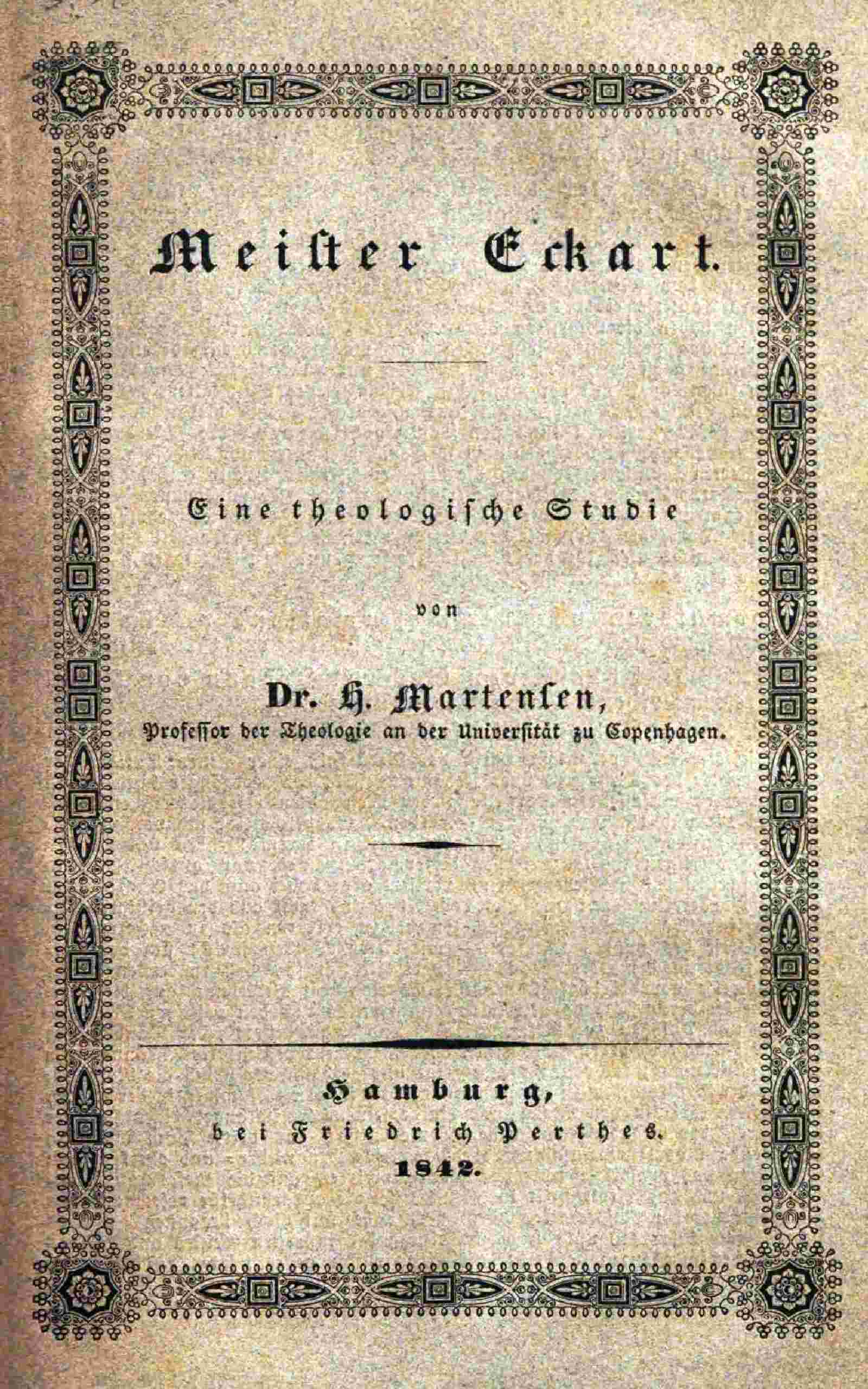 Meister Eckart cover