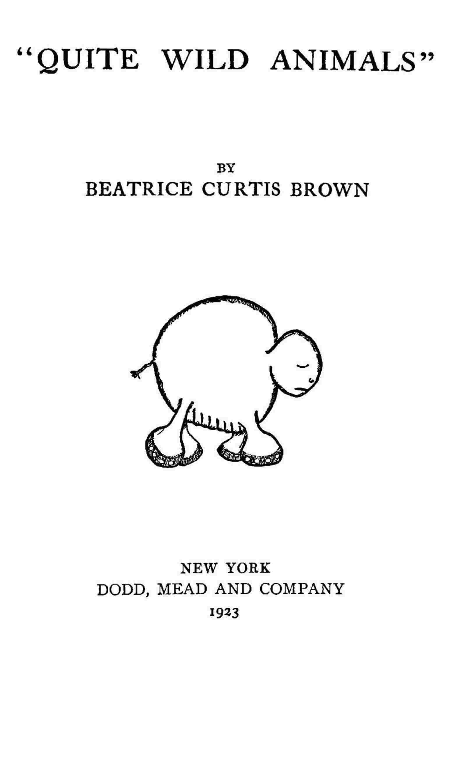 "Quite wild animals" cover