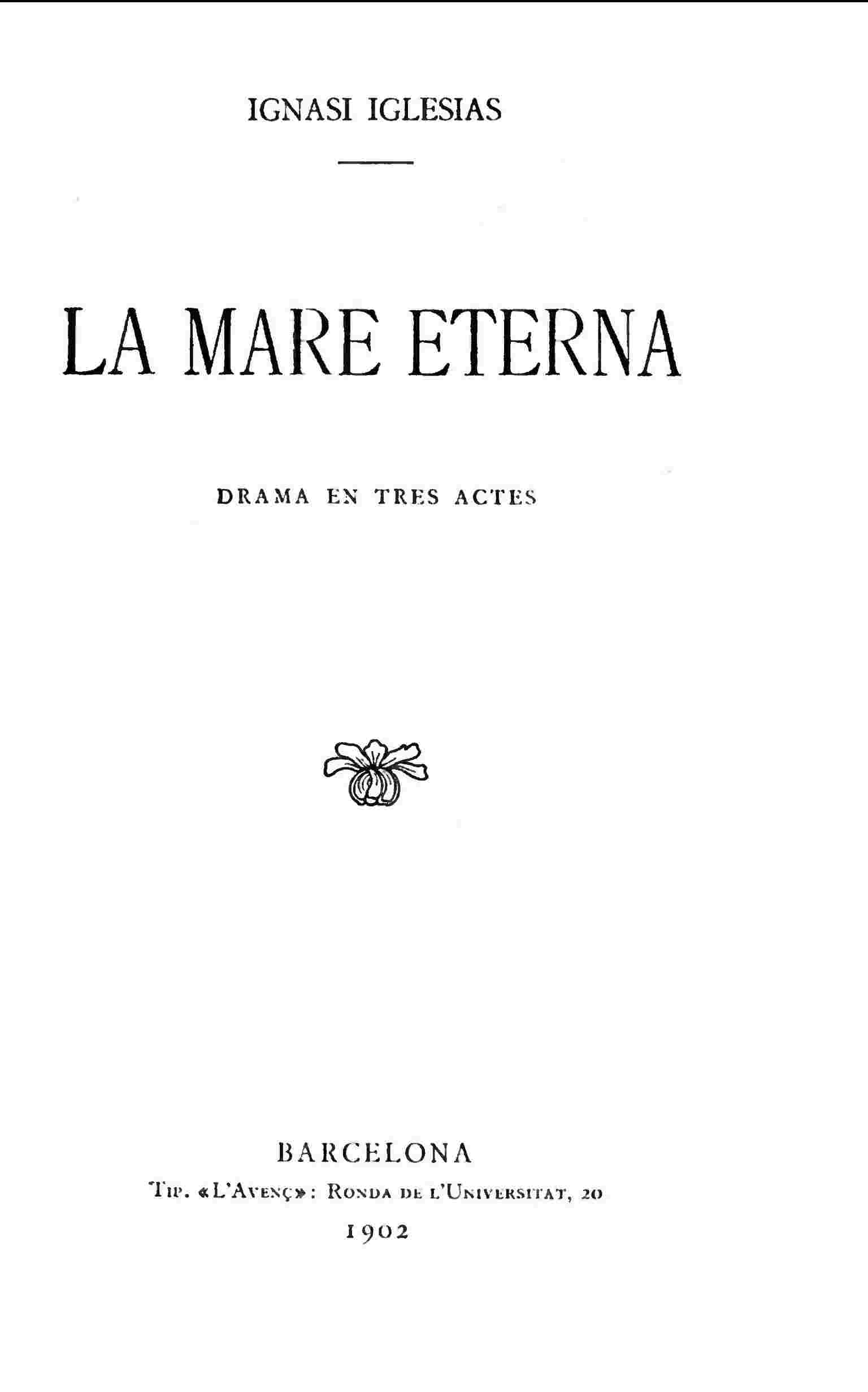 La mare eterna cover
