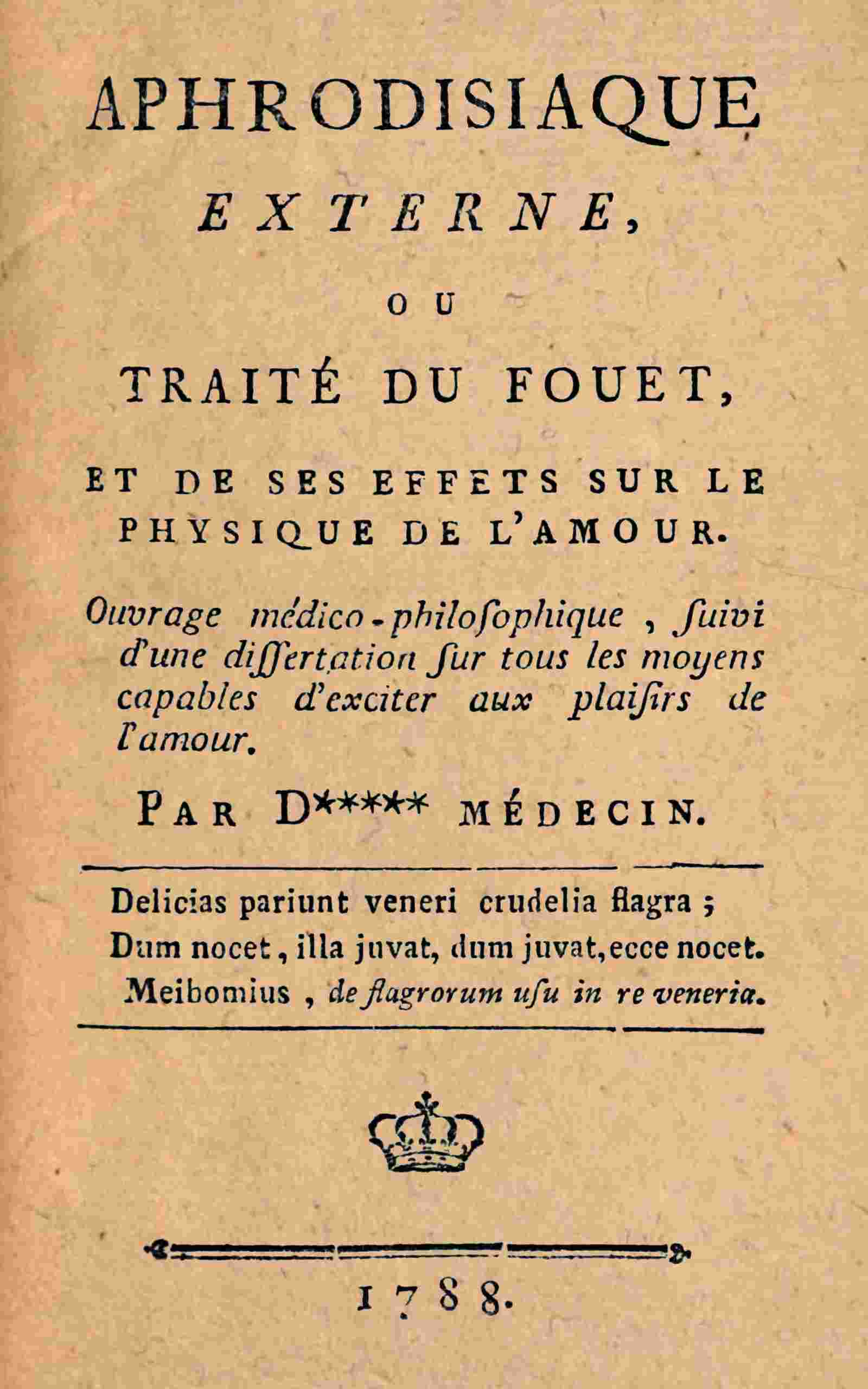 Aphrodisiaque externe, ou Traité du fouet et de ses effets sur le physique de l'amour cover