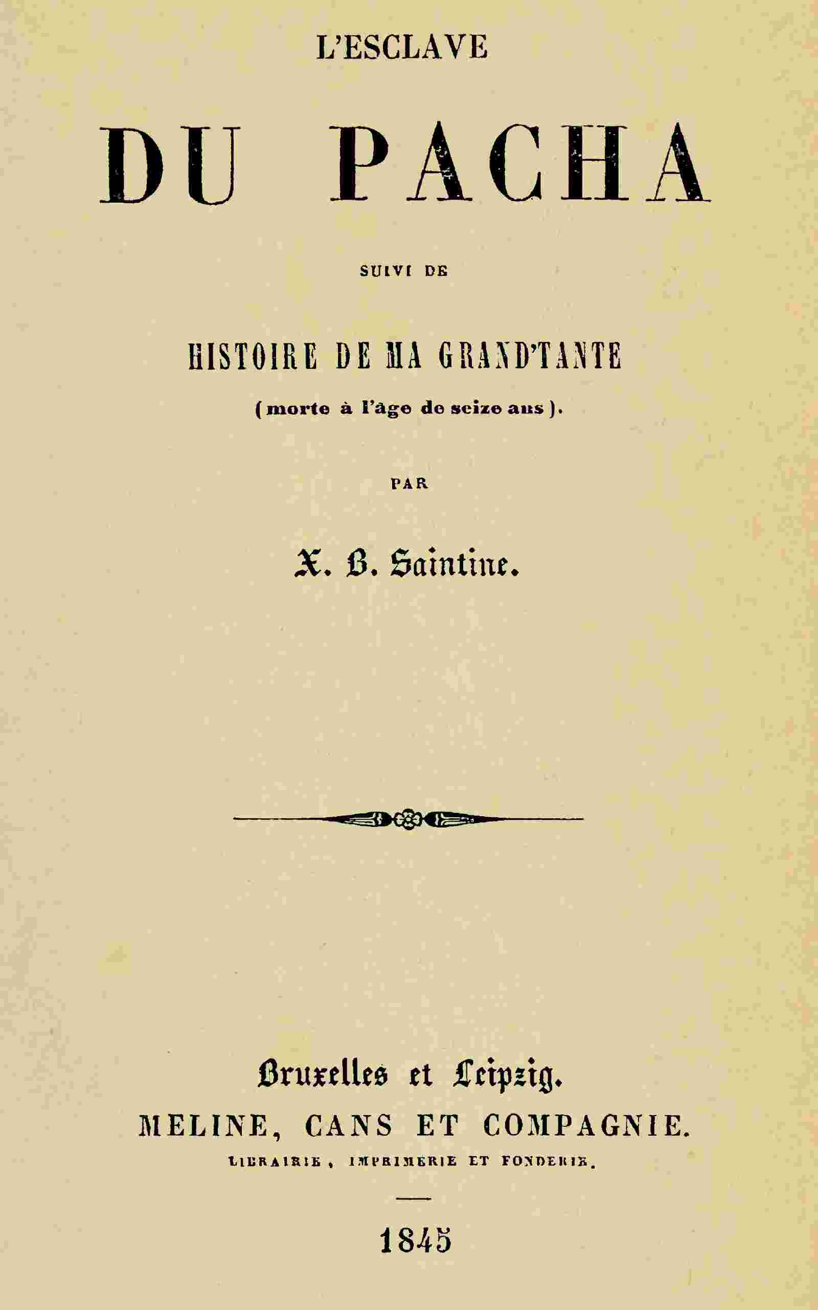 L'esclave du pacha, suivi de Histoire de ma grand'tante cover