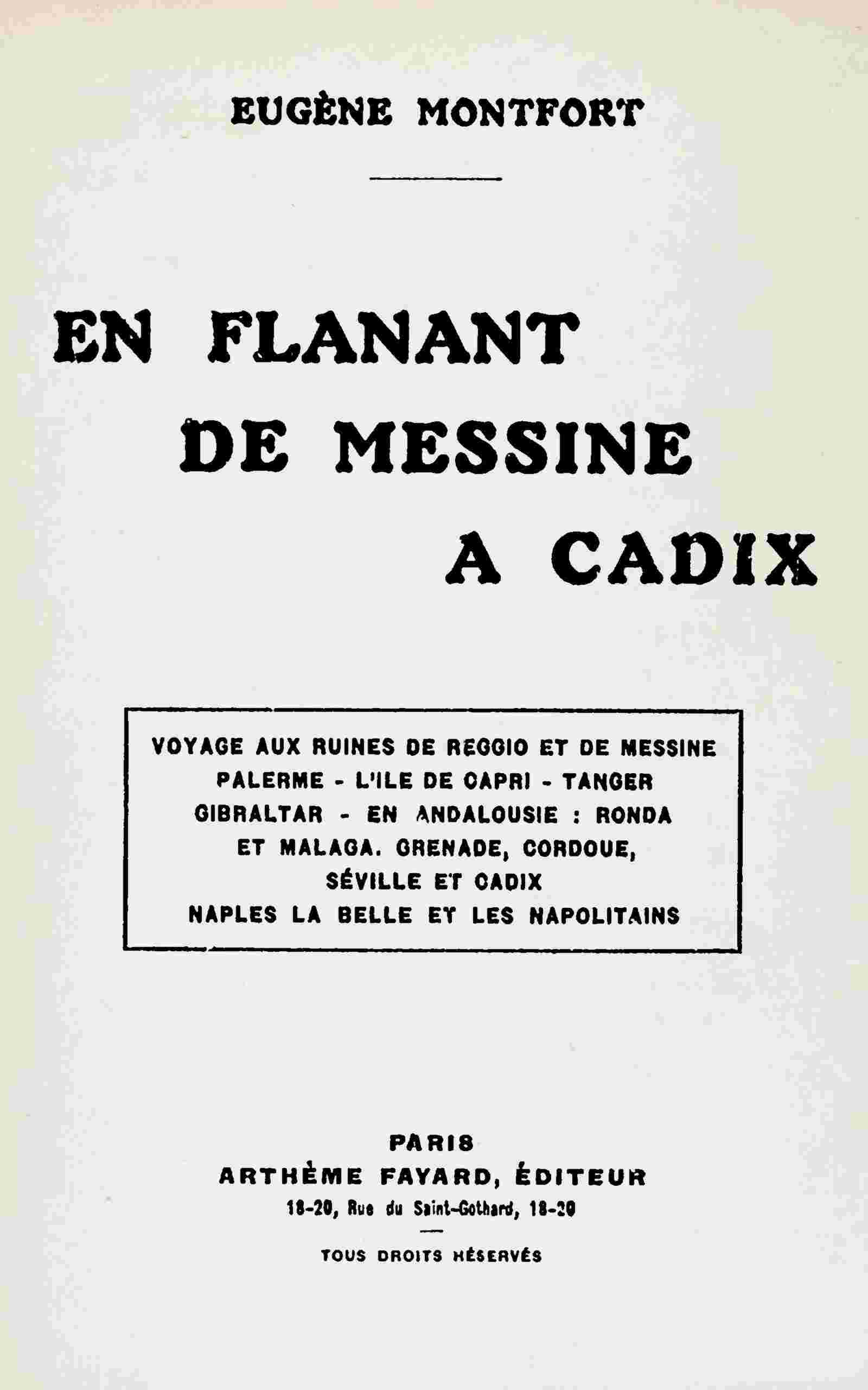 En flânant de Messine à Cadix cover