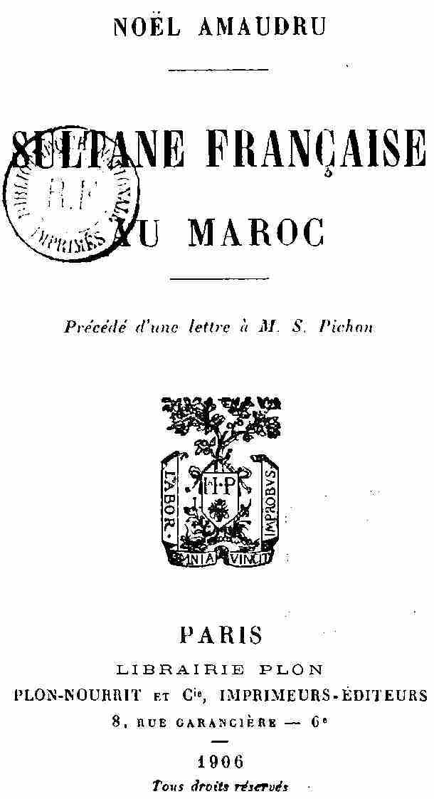 Sultane française au Maroc cover
