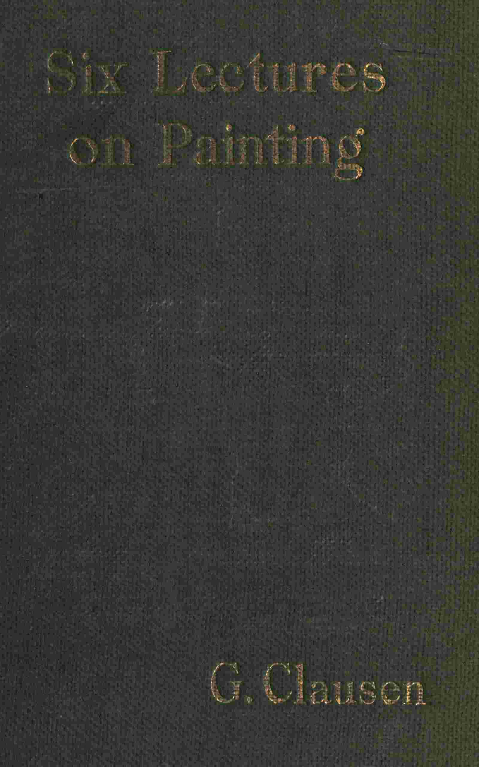 Six lectures on painting cover