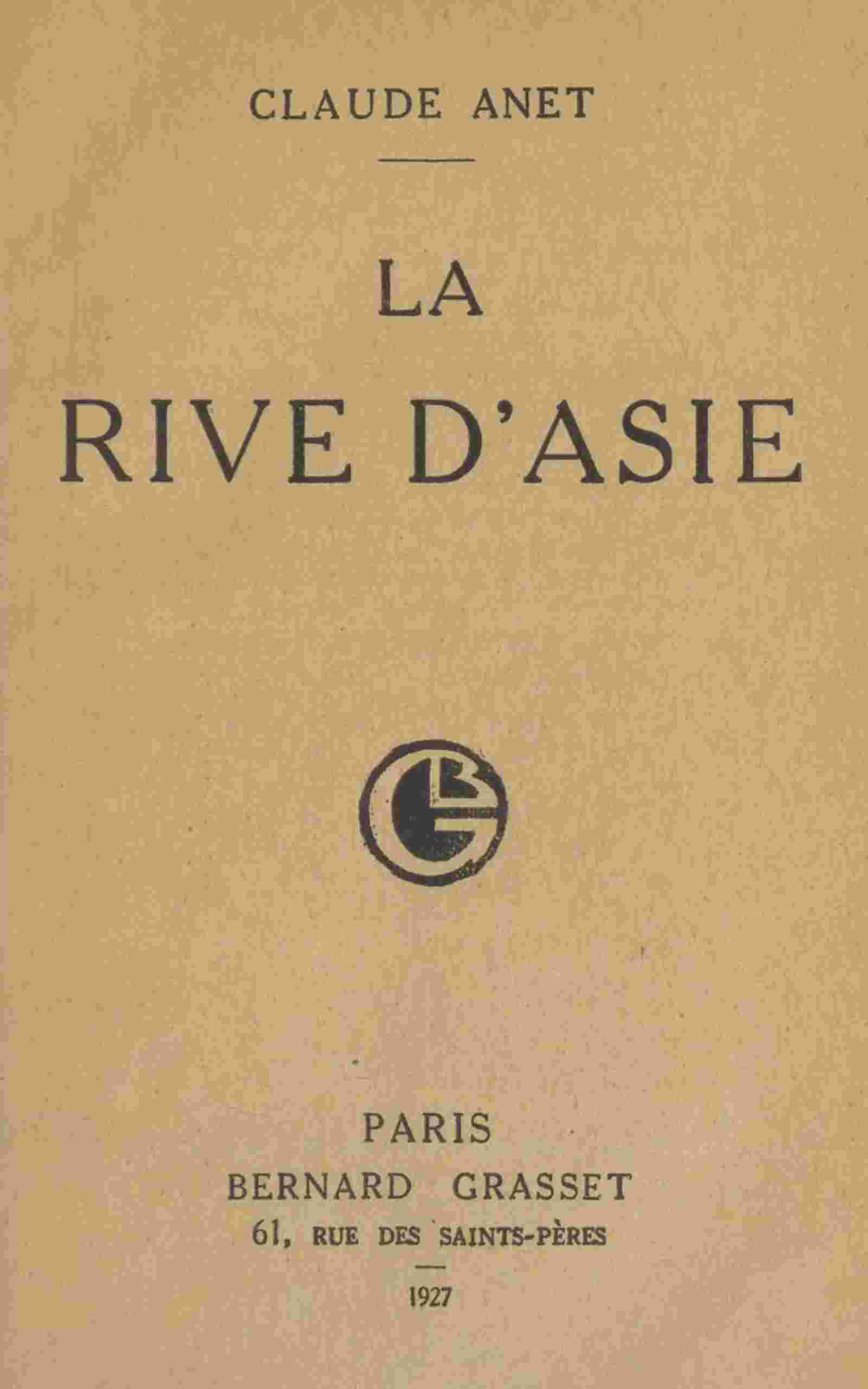 La rive d'Asie cover