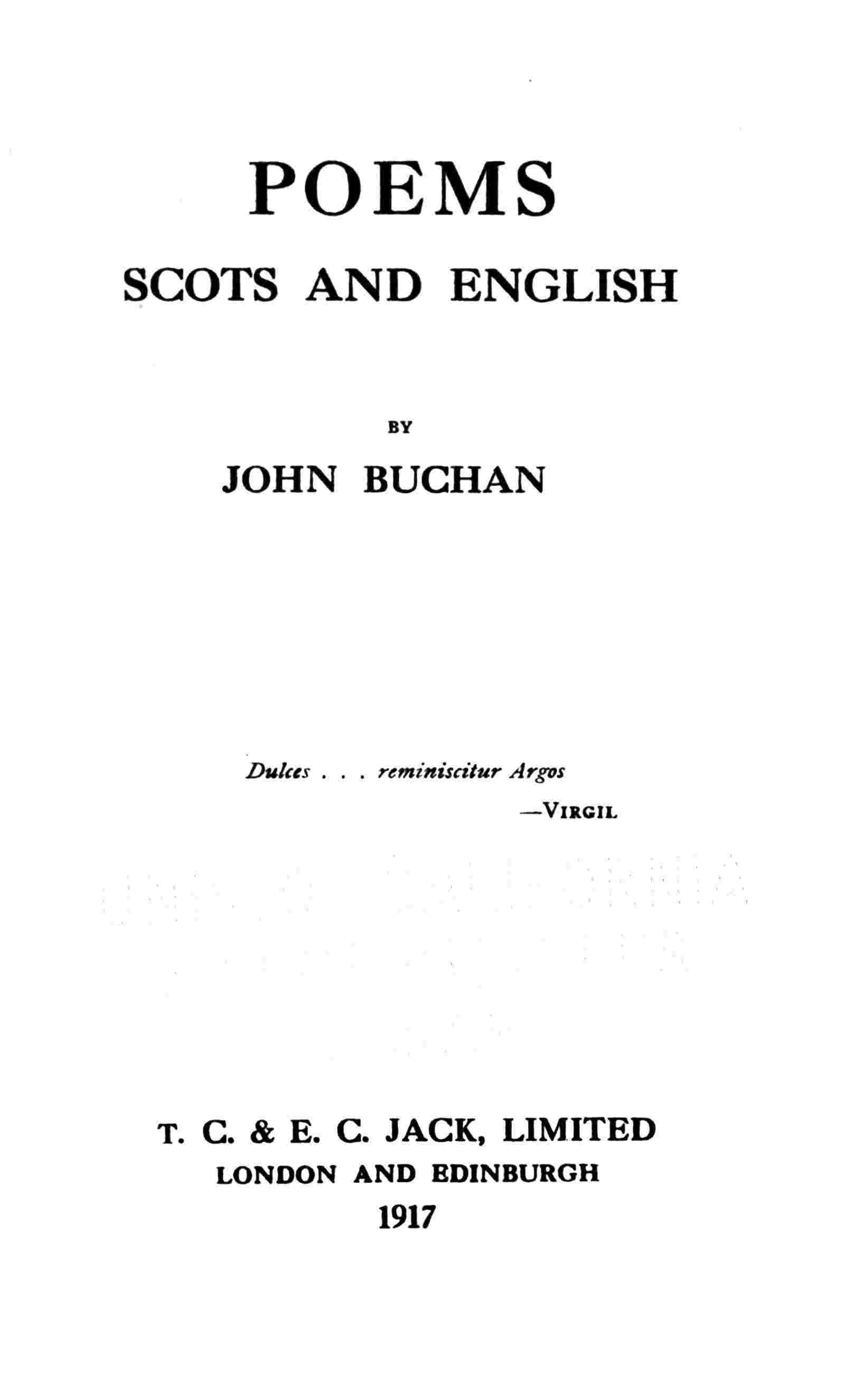 Poems, Scots and English cover
