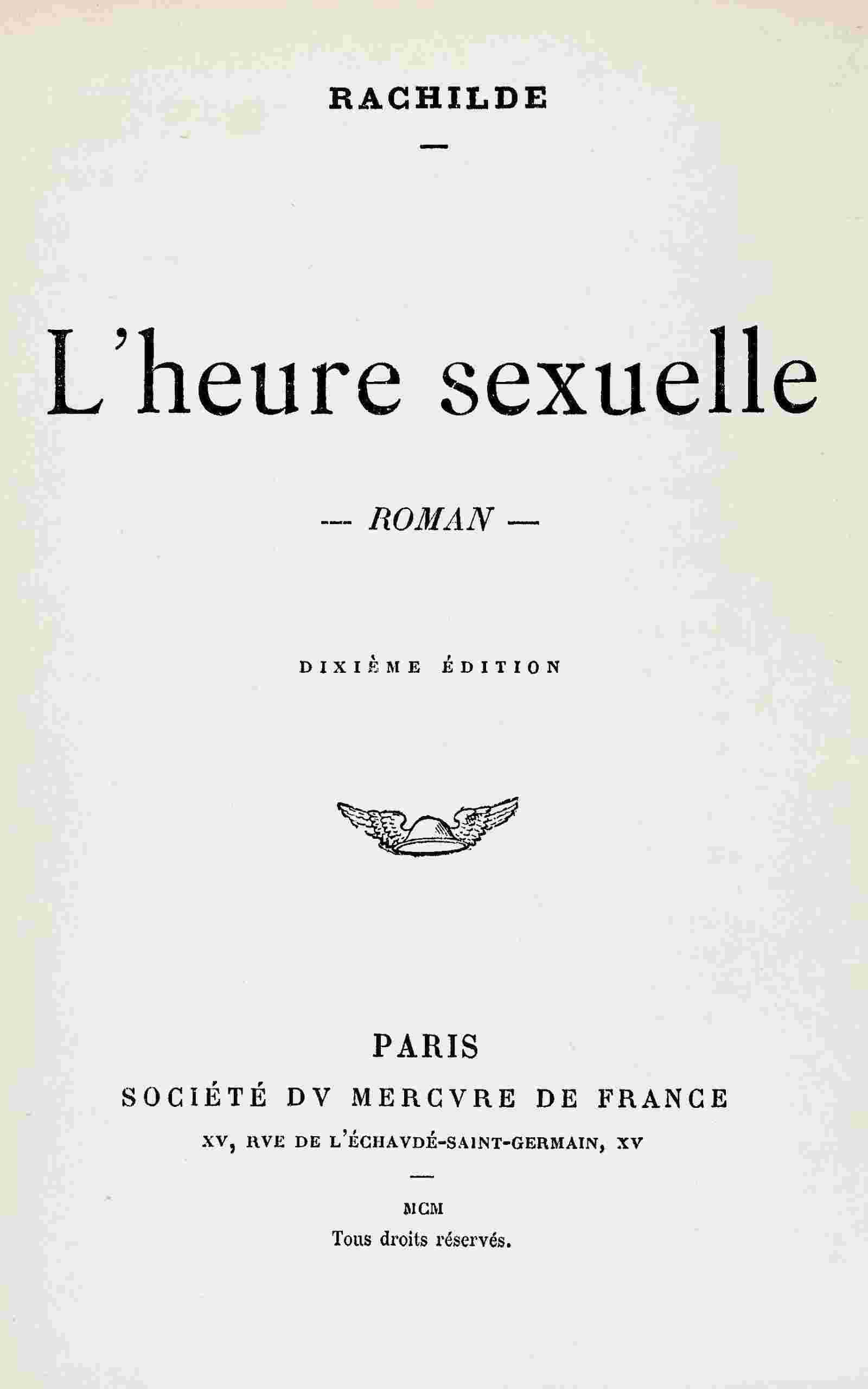 L'heure sexuelle cover