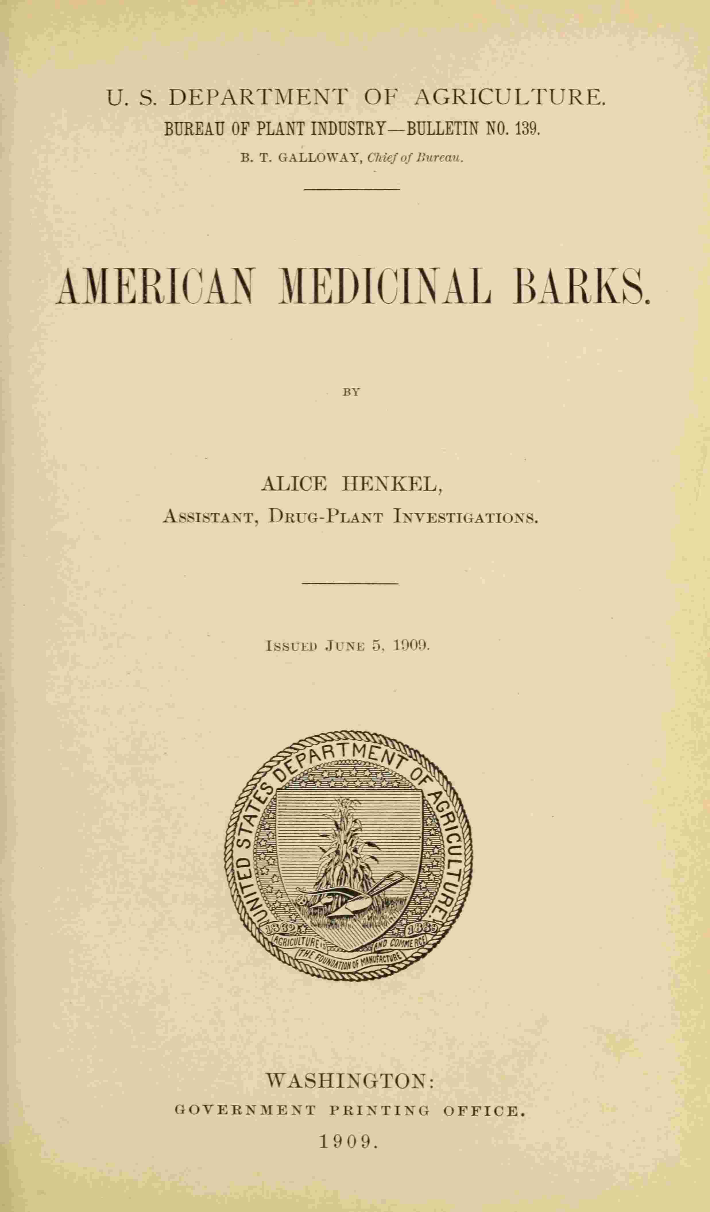 American medicinal barks cover