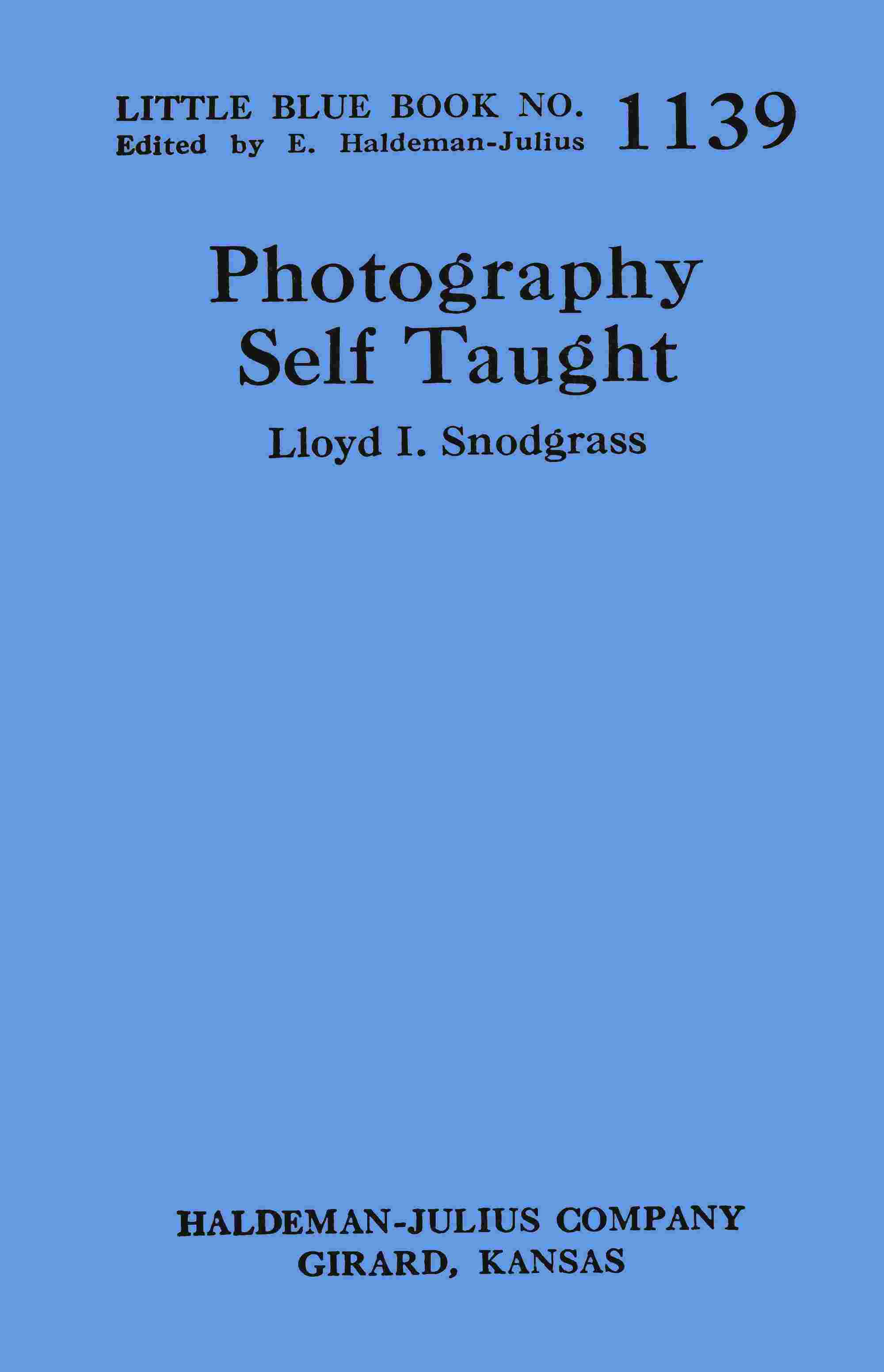Photography self taught cover