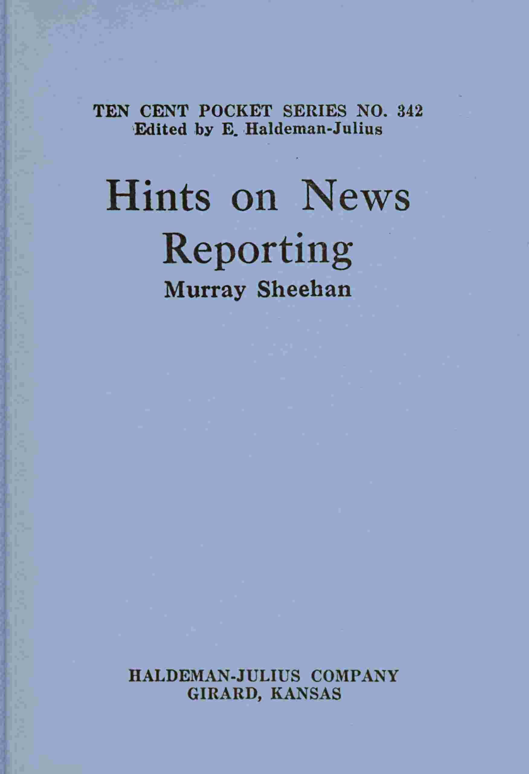 Hints on news reporting cover