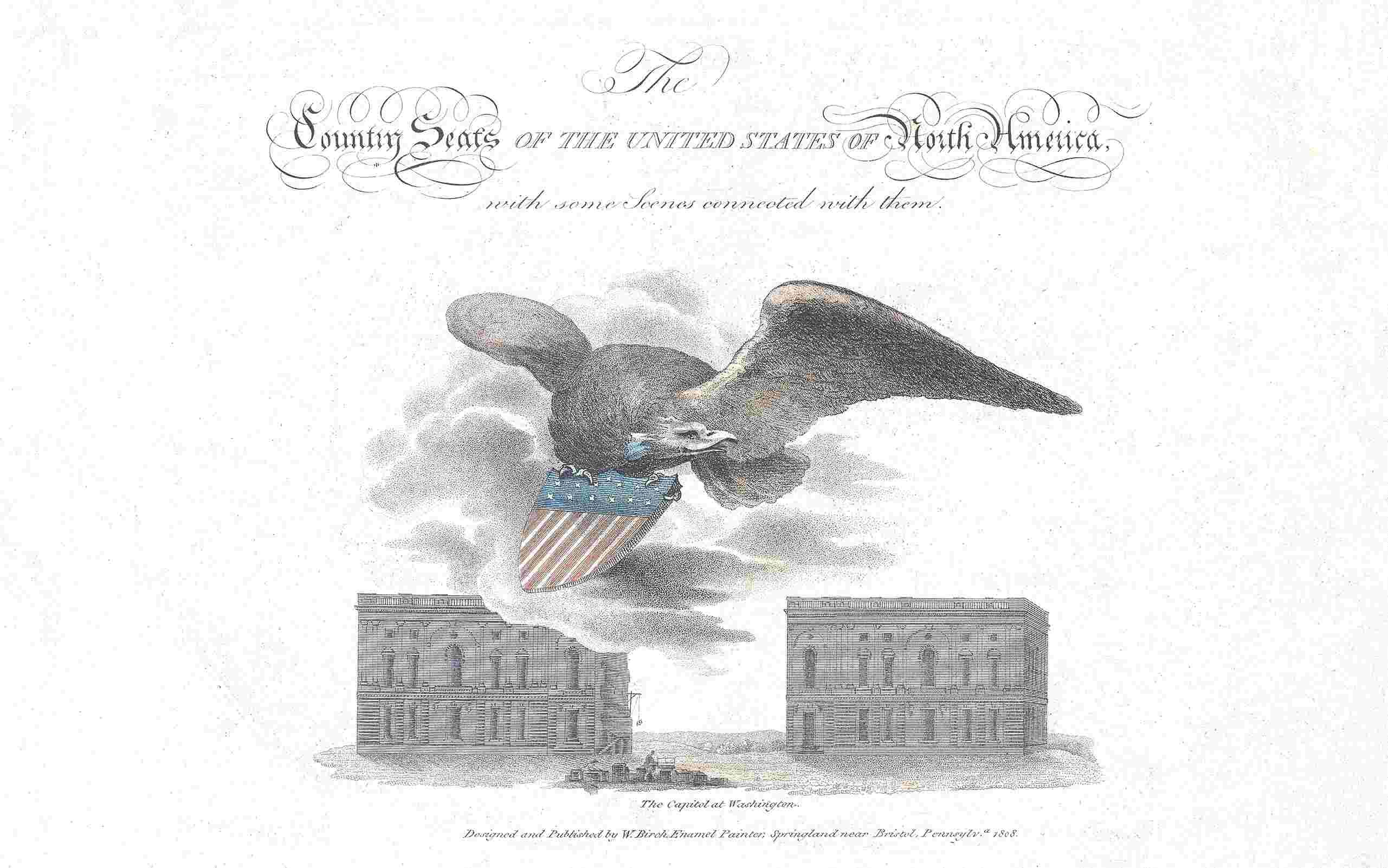 The country seats of the United States of North America cover