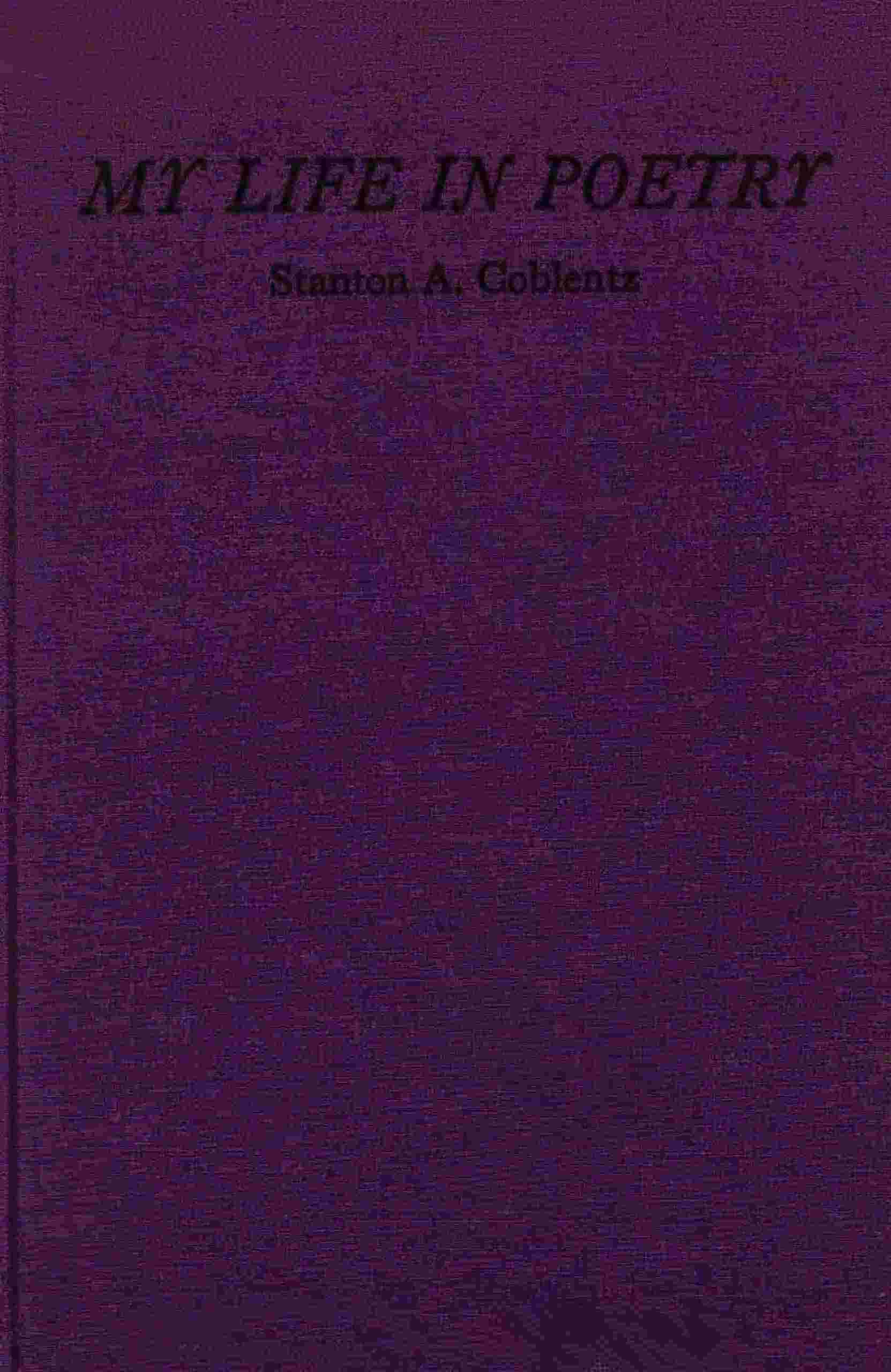 My life in poetry cover