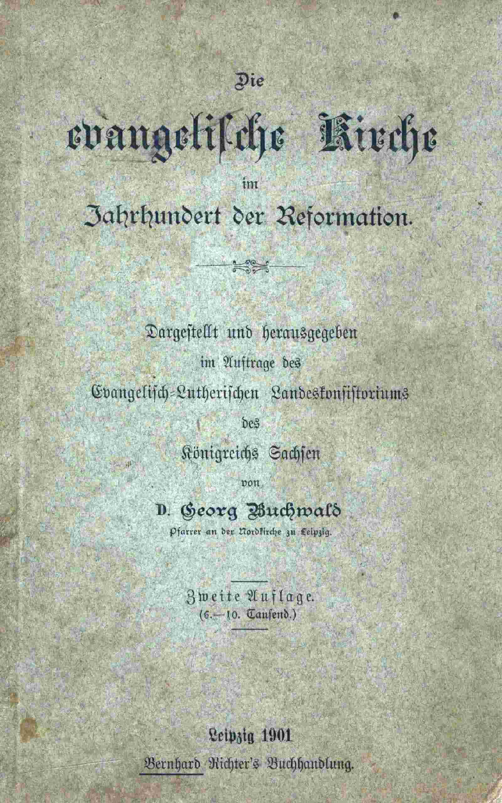 Die evangelische Kirche im Jahrhundert der Reformation cover