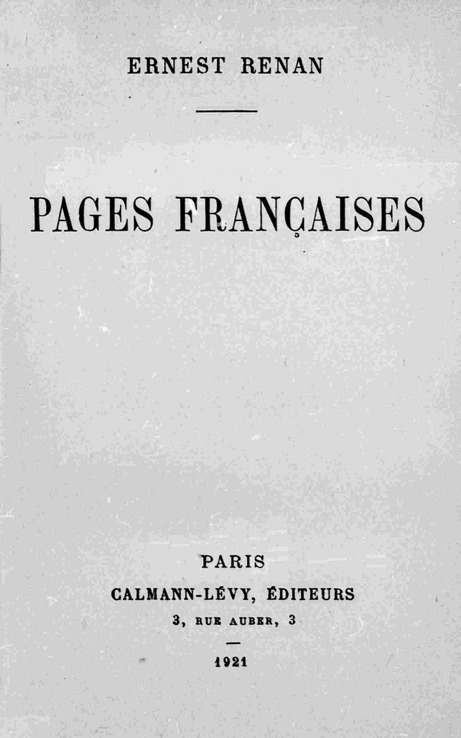 Pages françaises cover