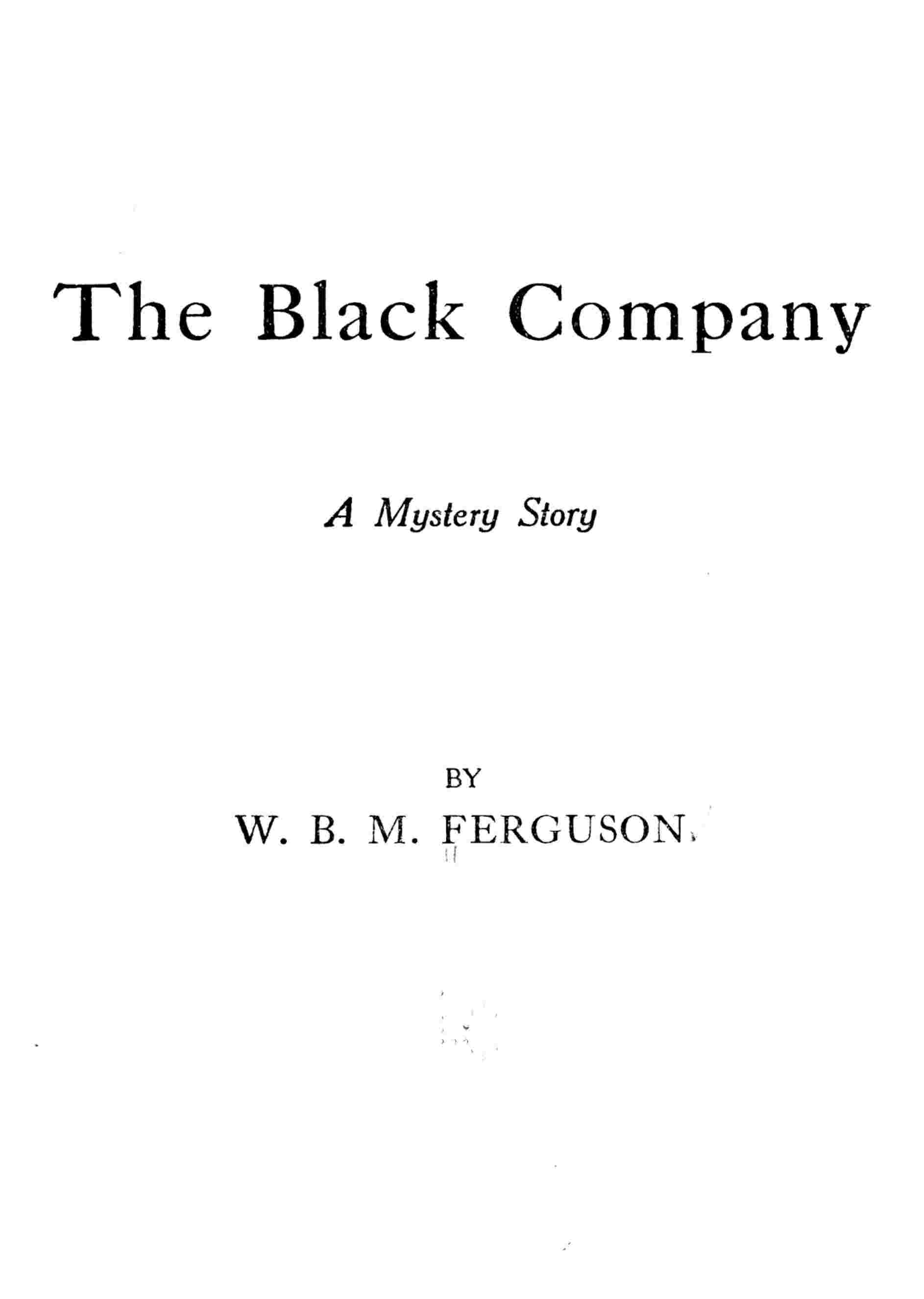 The Black Company cover