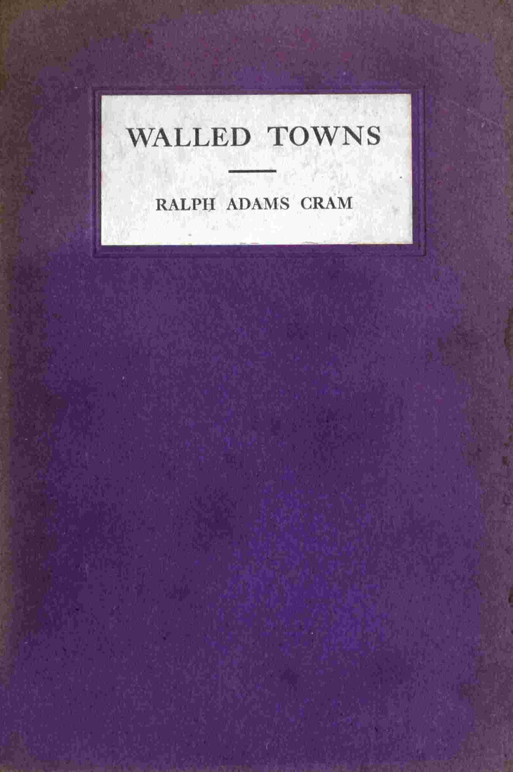 Walled towns cover