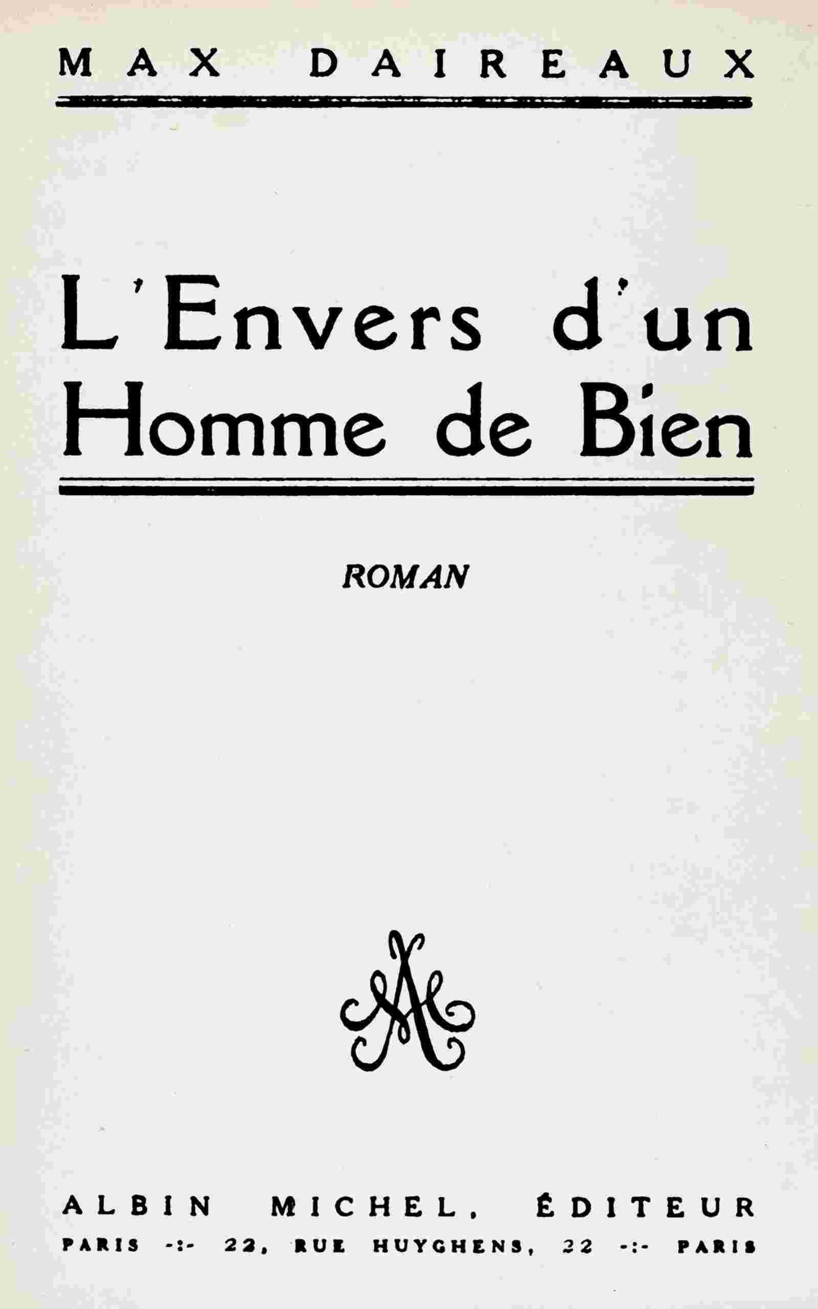 L'envers d'un homme de bien cover