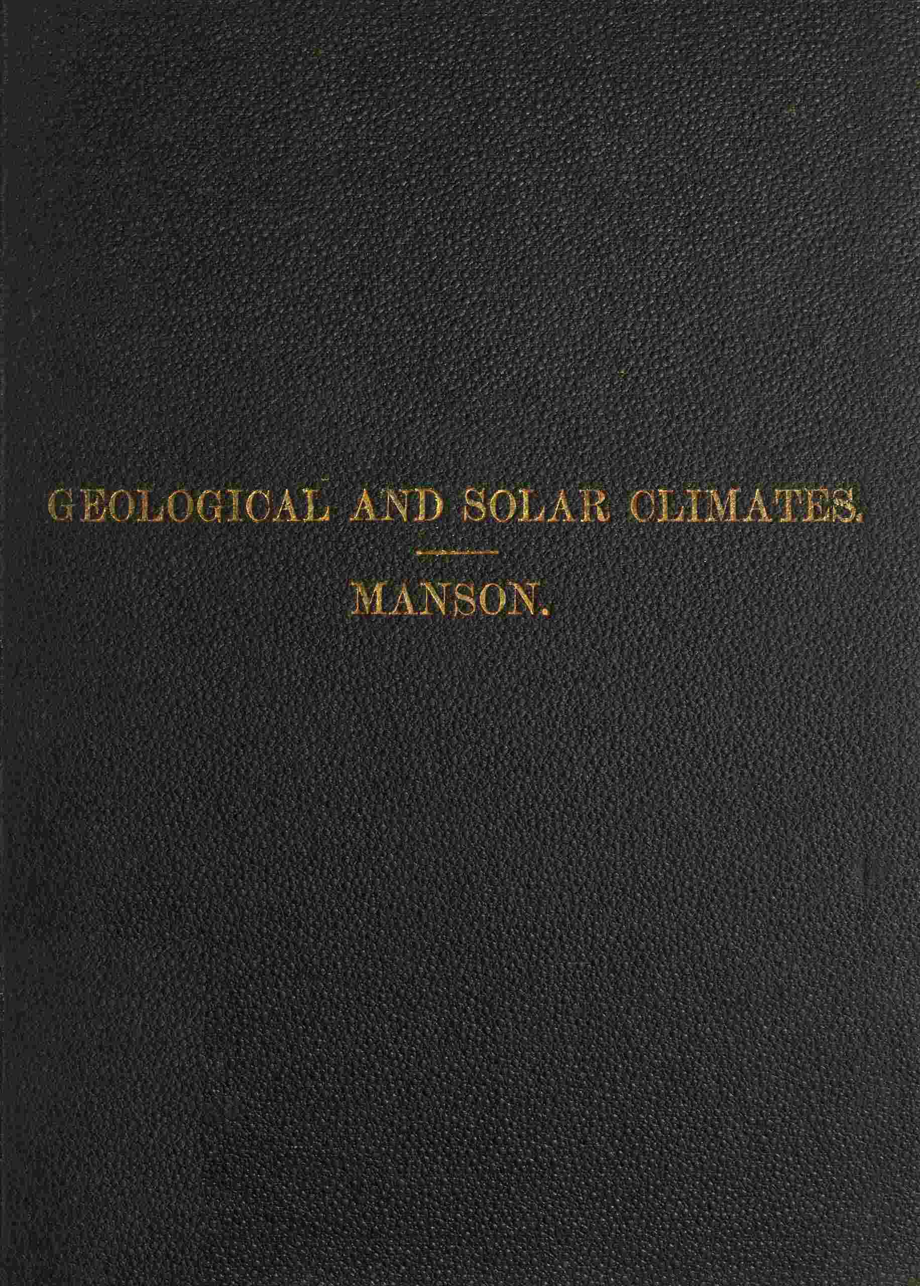 Geological and solar climates cover