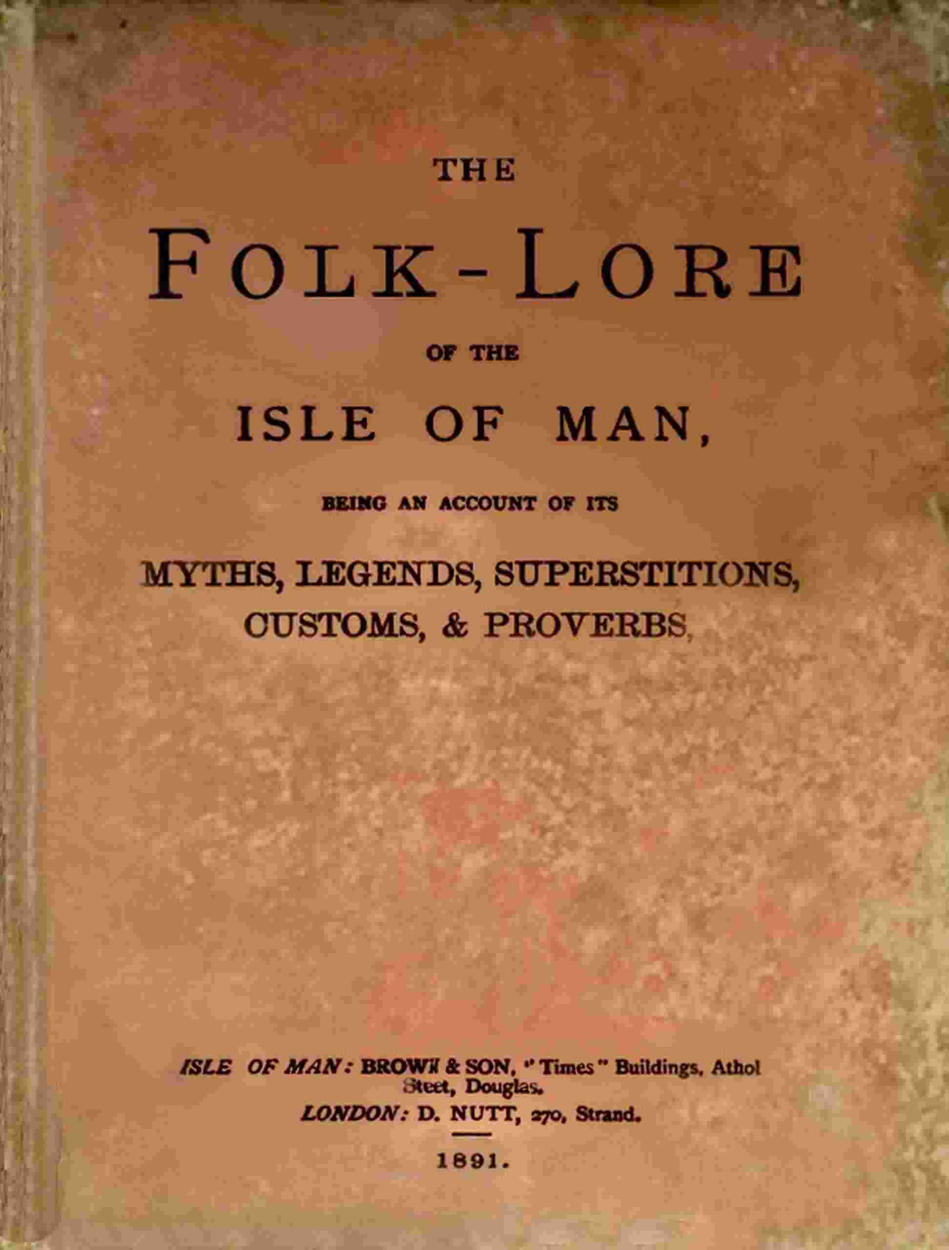 The folk-lore of the Isle of Man cover