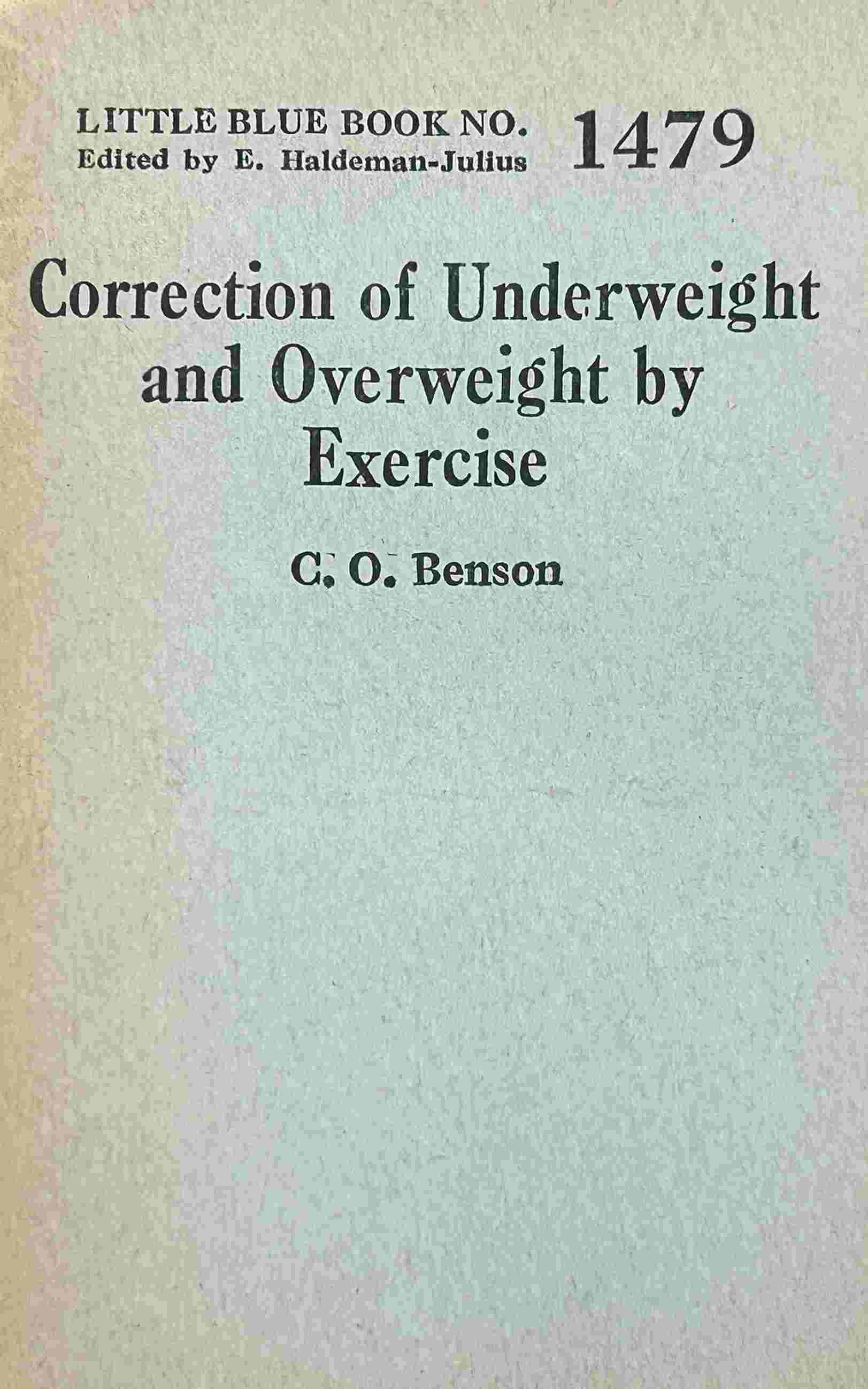 Correction of underweight and overweight by exercise cover