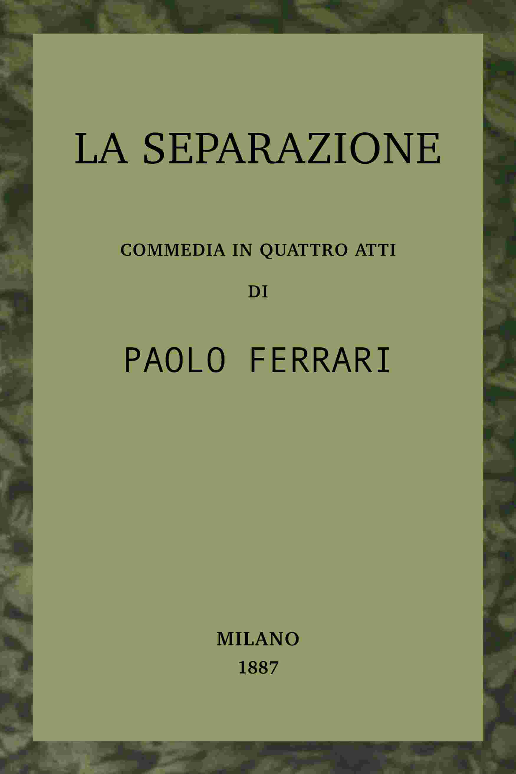 La separazione cover