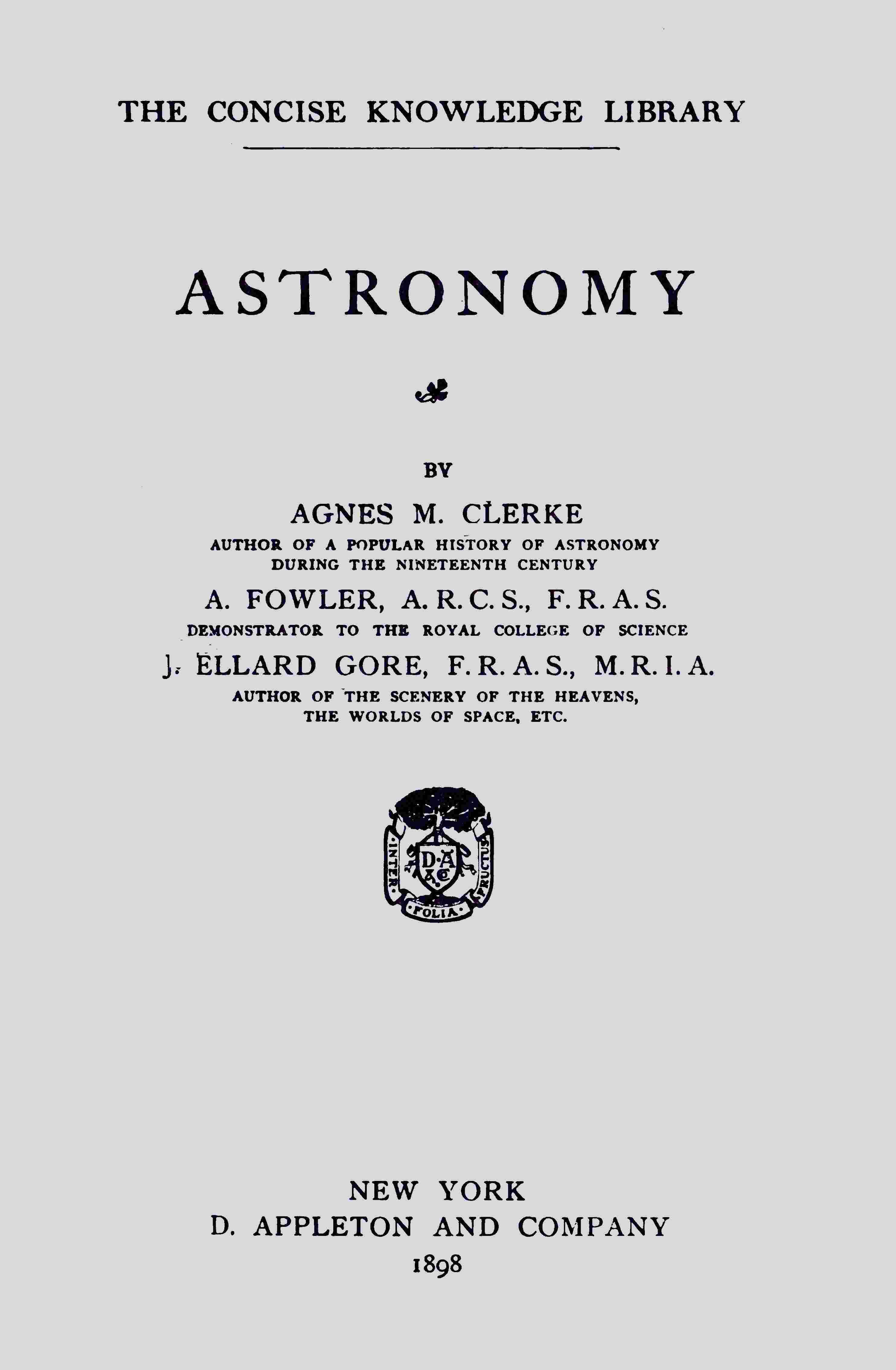 Astronomy cover
