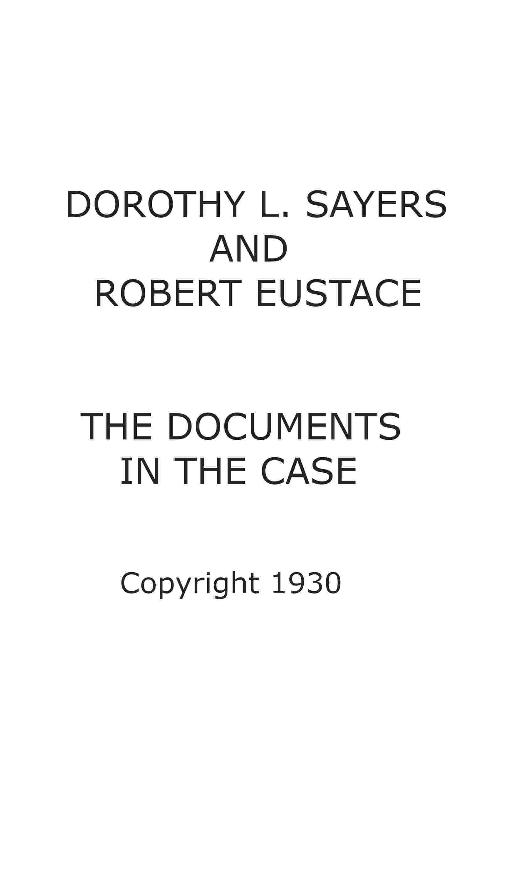 The documents in the case cover