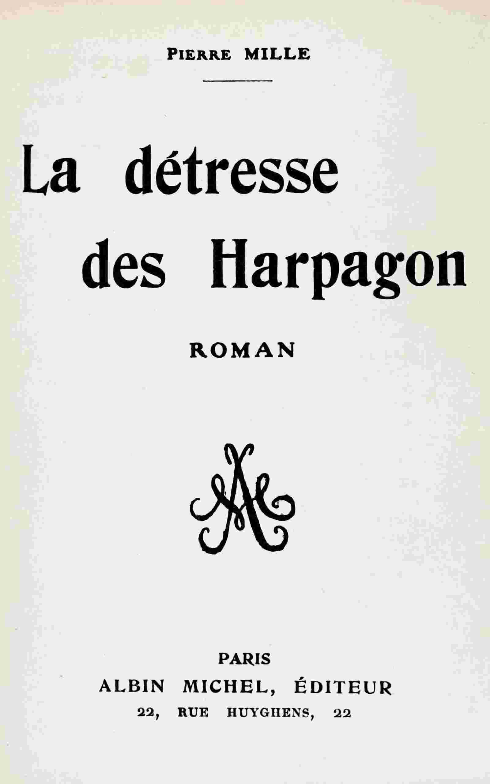 La détresse des Harpagon cover