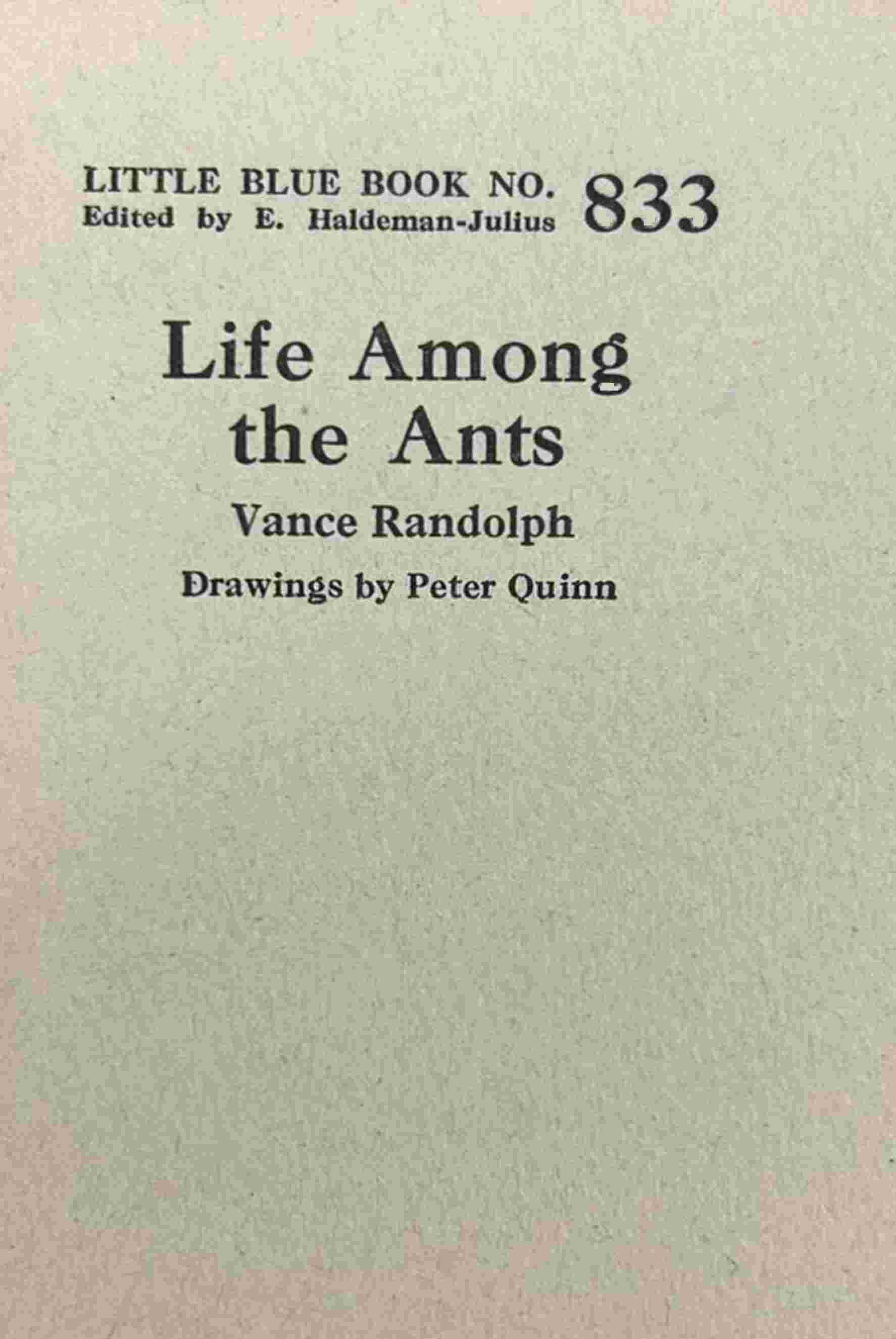 Life among the ants cover