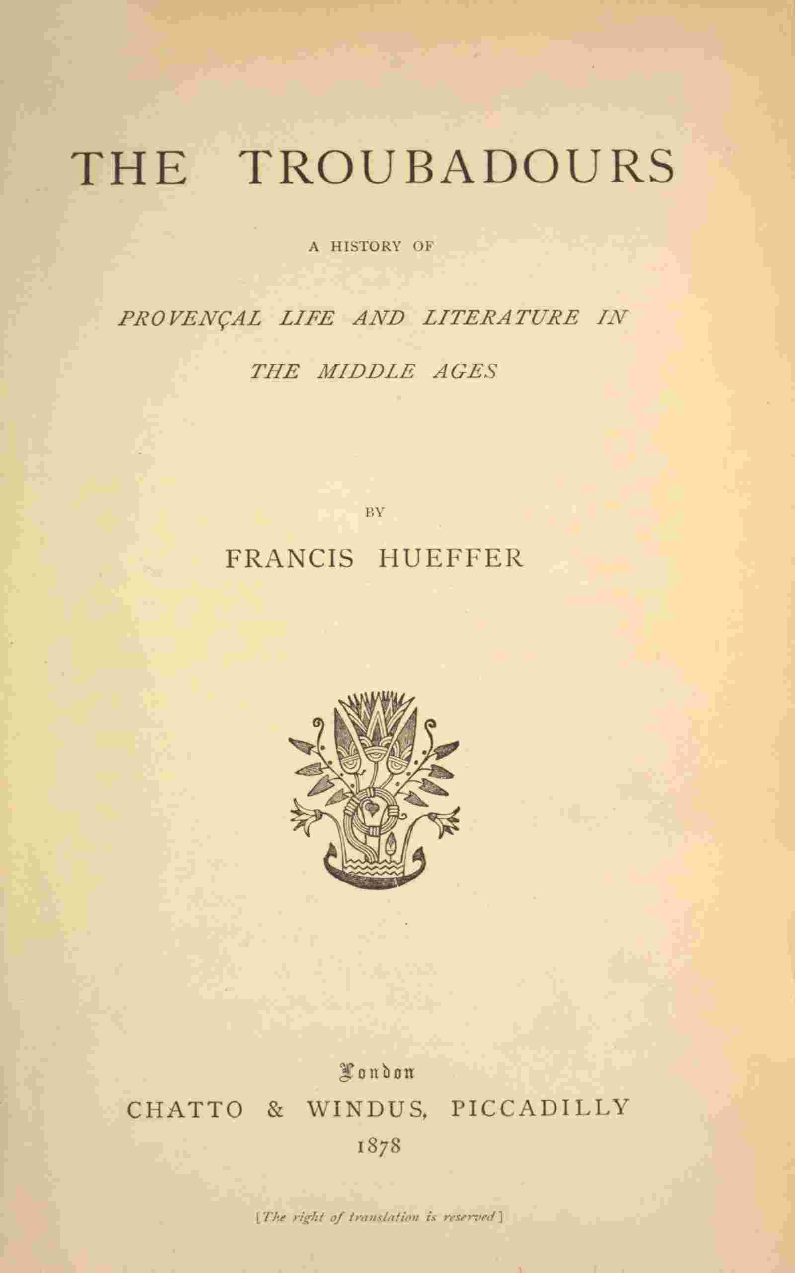 The troubadours cover