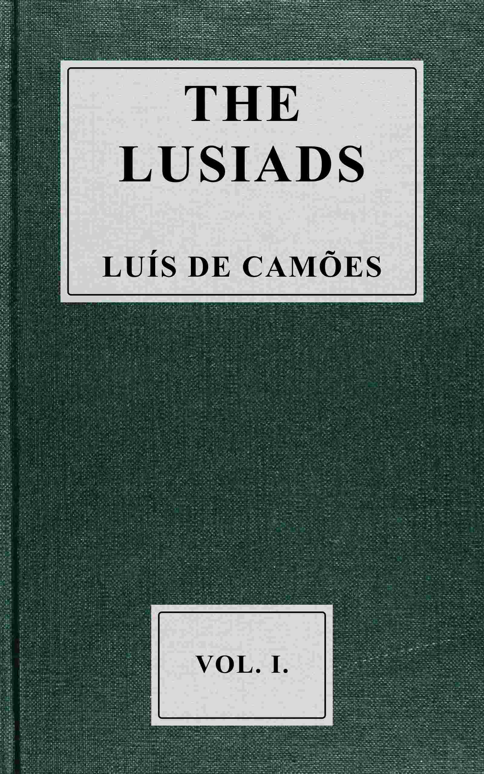 Os Lusiadas (The Lusiads), vol. 1 of 2 cover