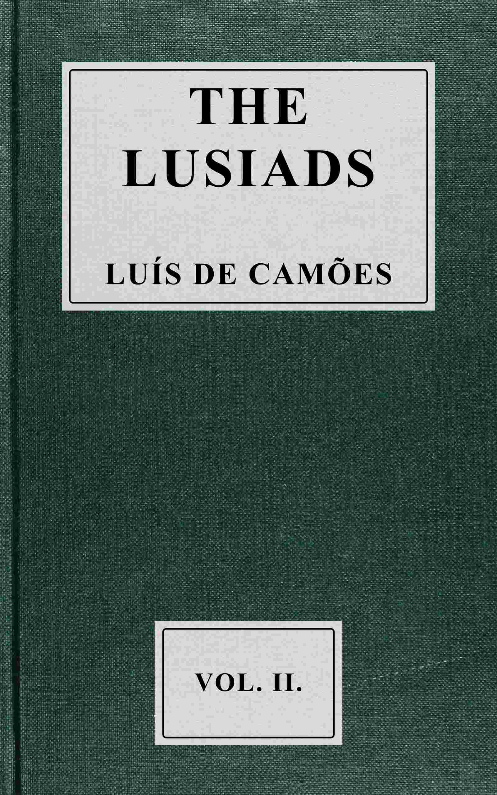 Os Lusiadas (The Lusiads), vol. 2 of 2 cover