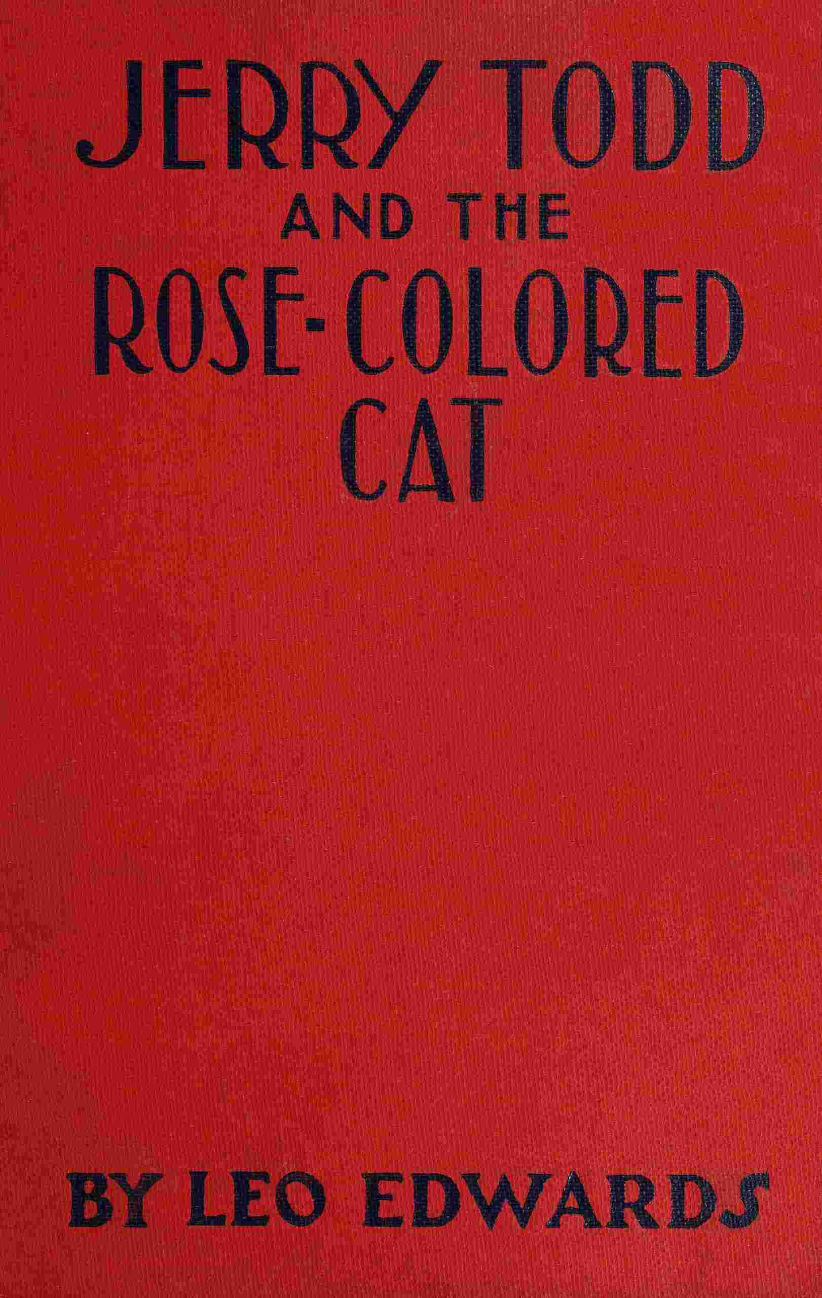 Jerry Todd and the rose-colored cat cover