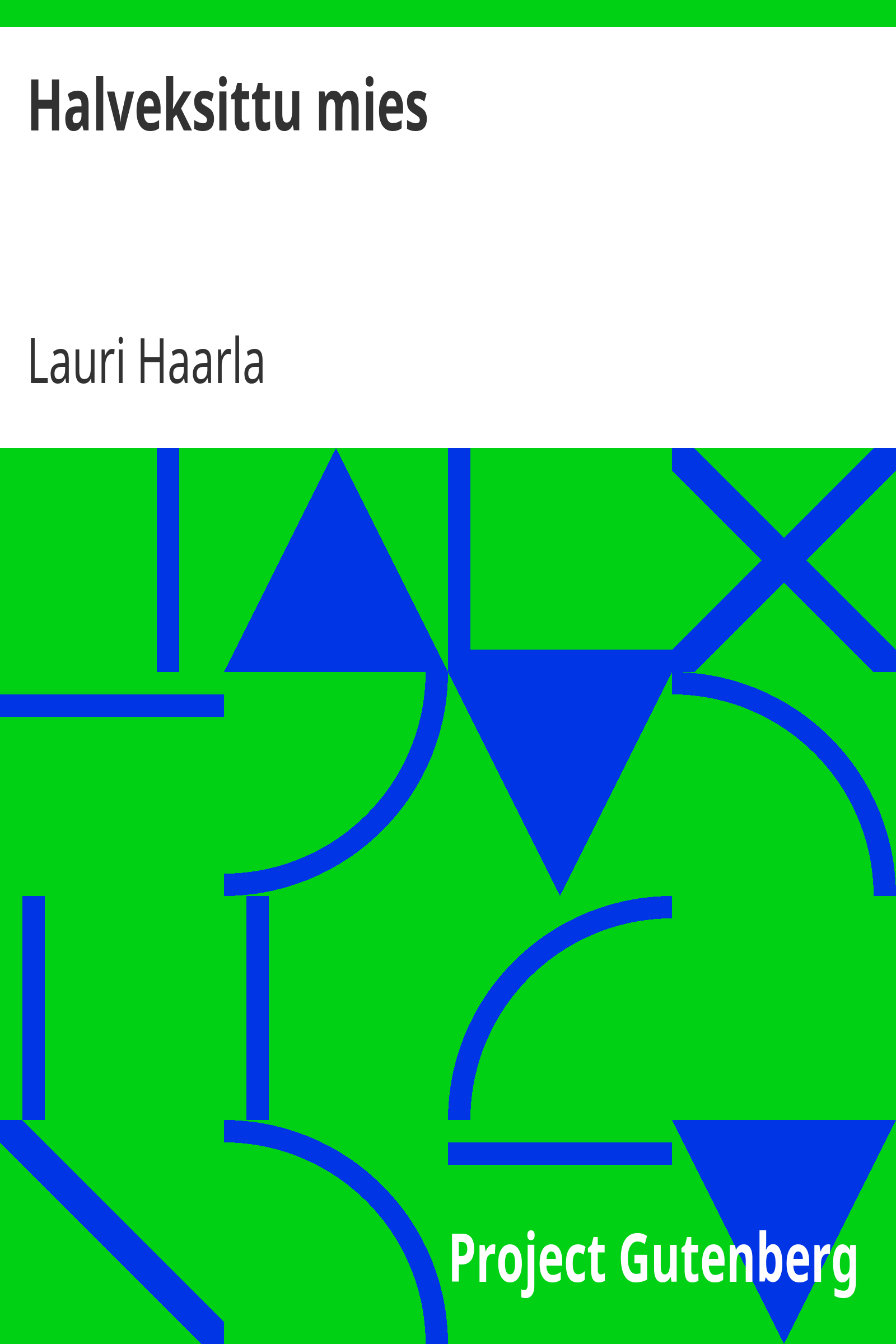 Halveksittu mies cover