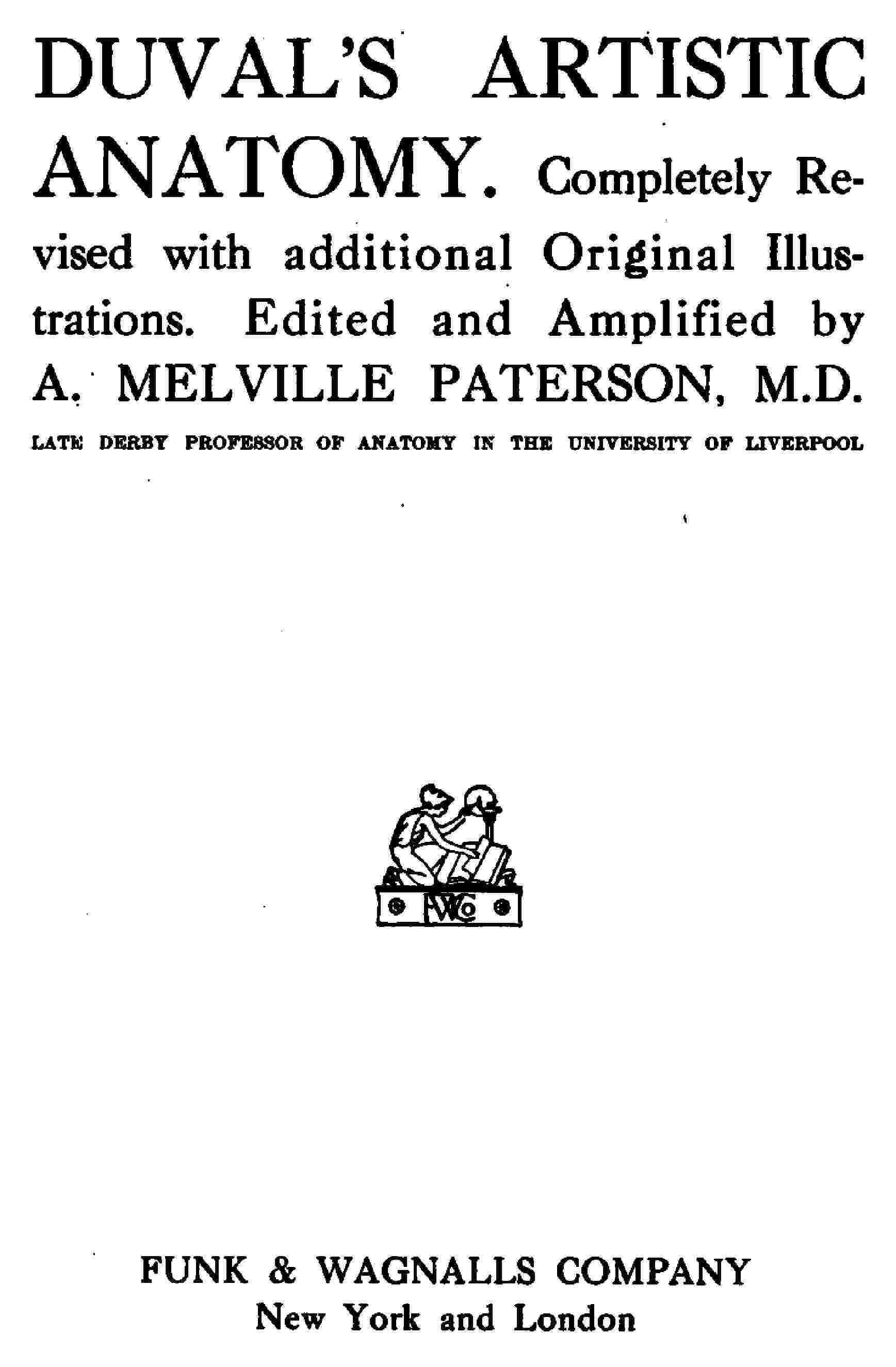 Duval's artistic anatomy cover