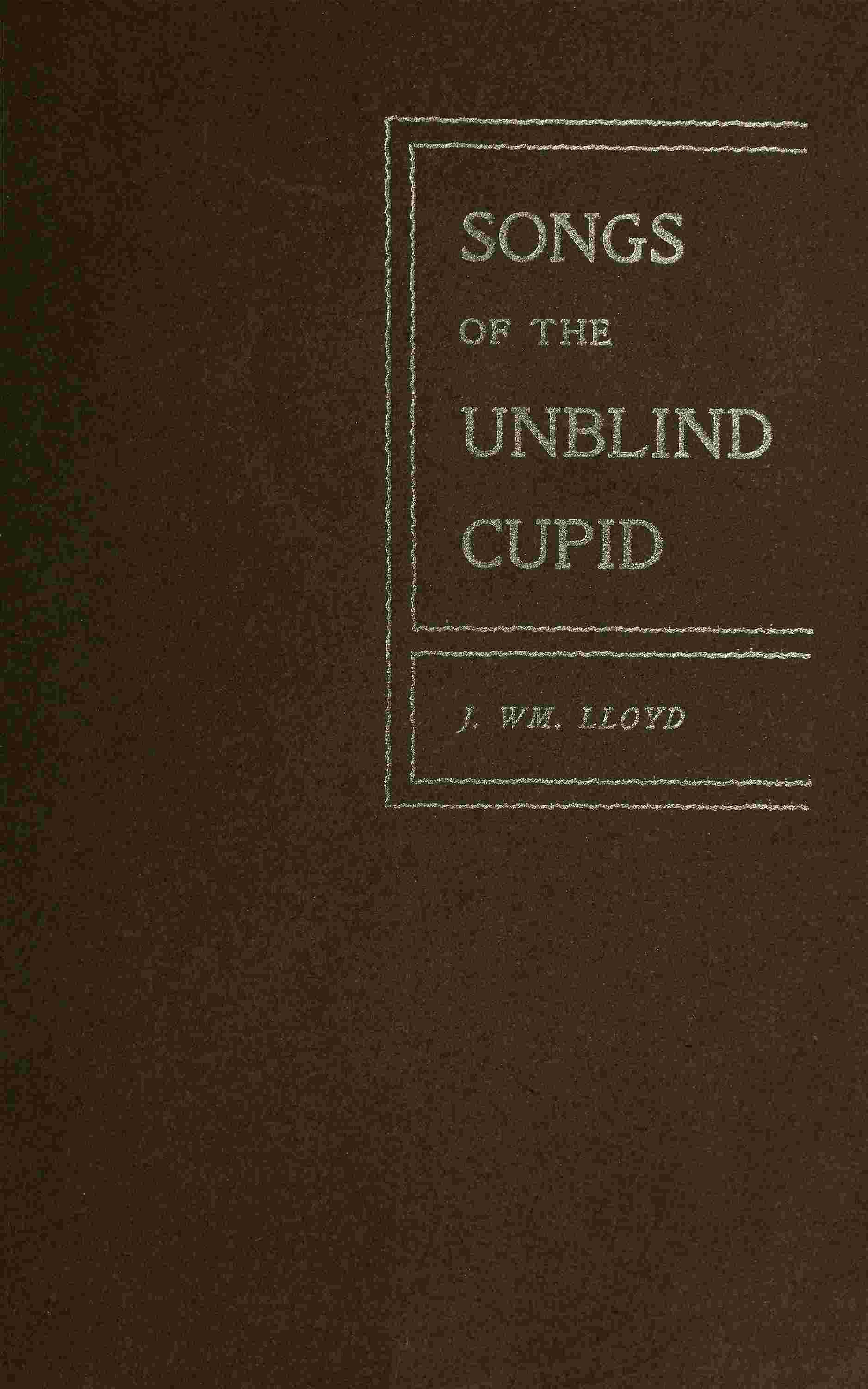 Songs of the unblind Cupid cover