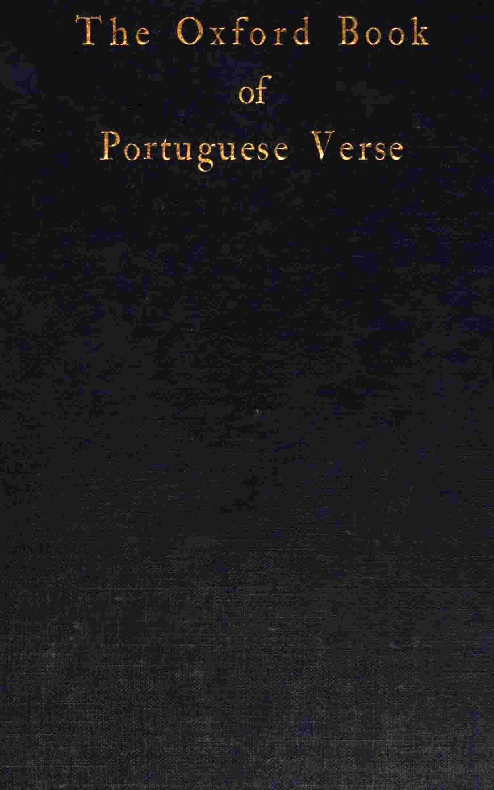 The Oxford book of Portuguese verse cover