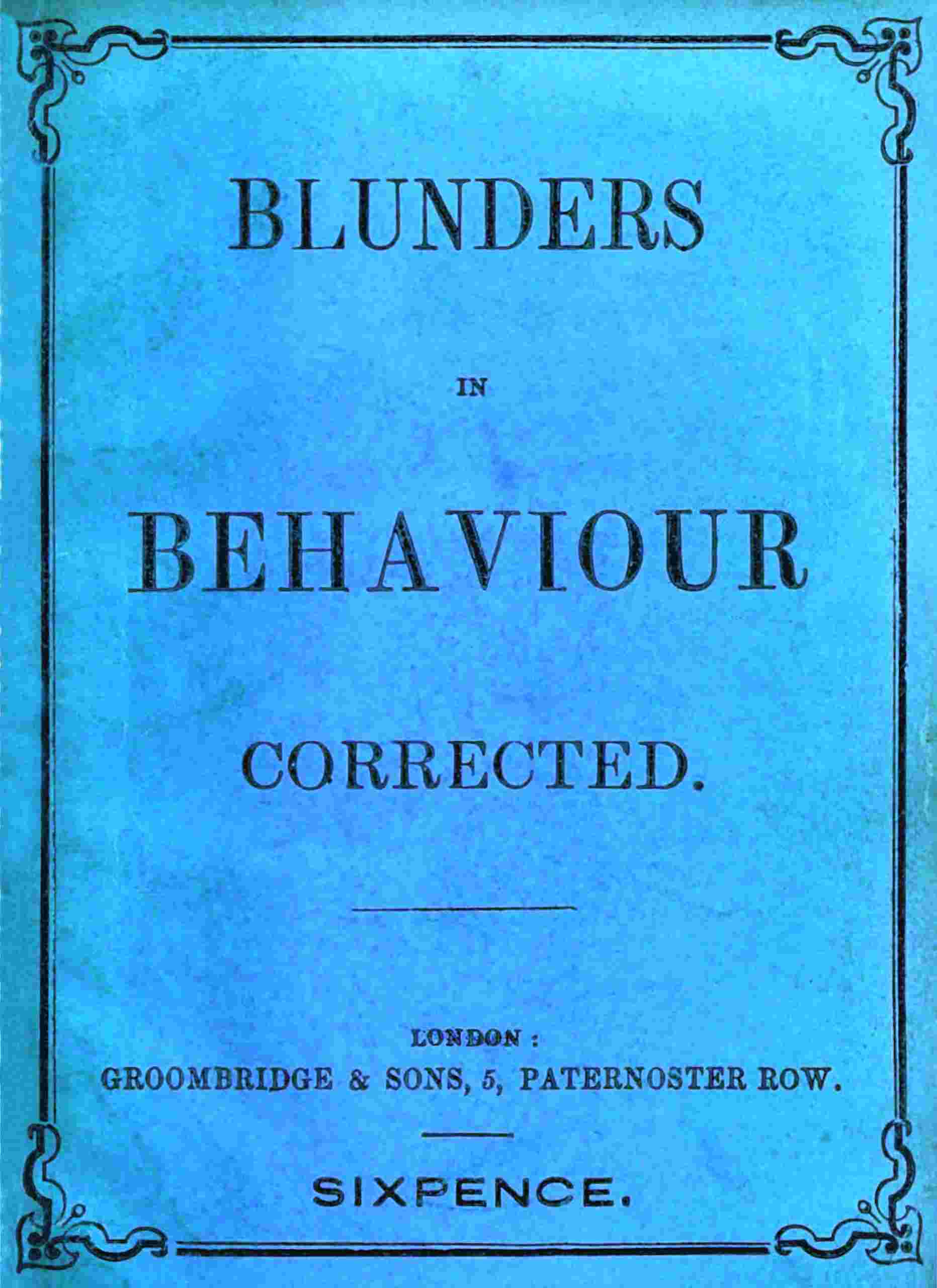 Blunders in behaviour corrected cover