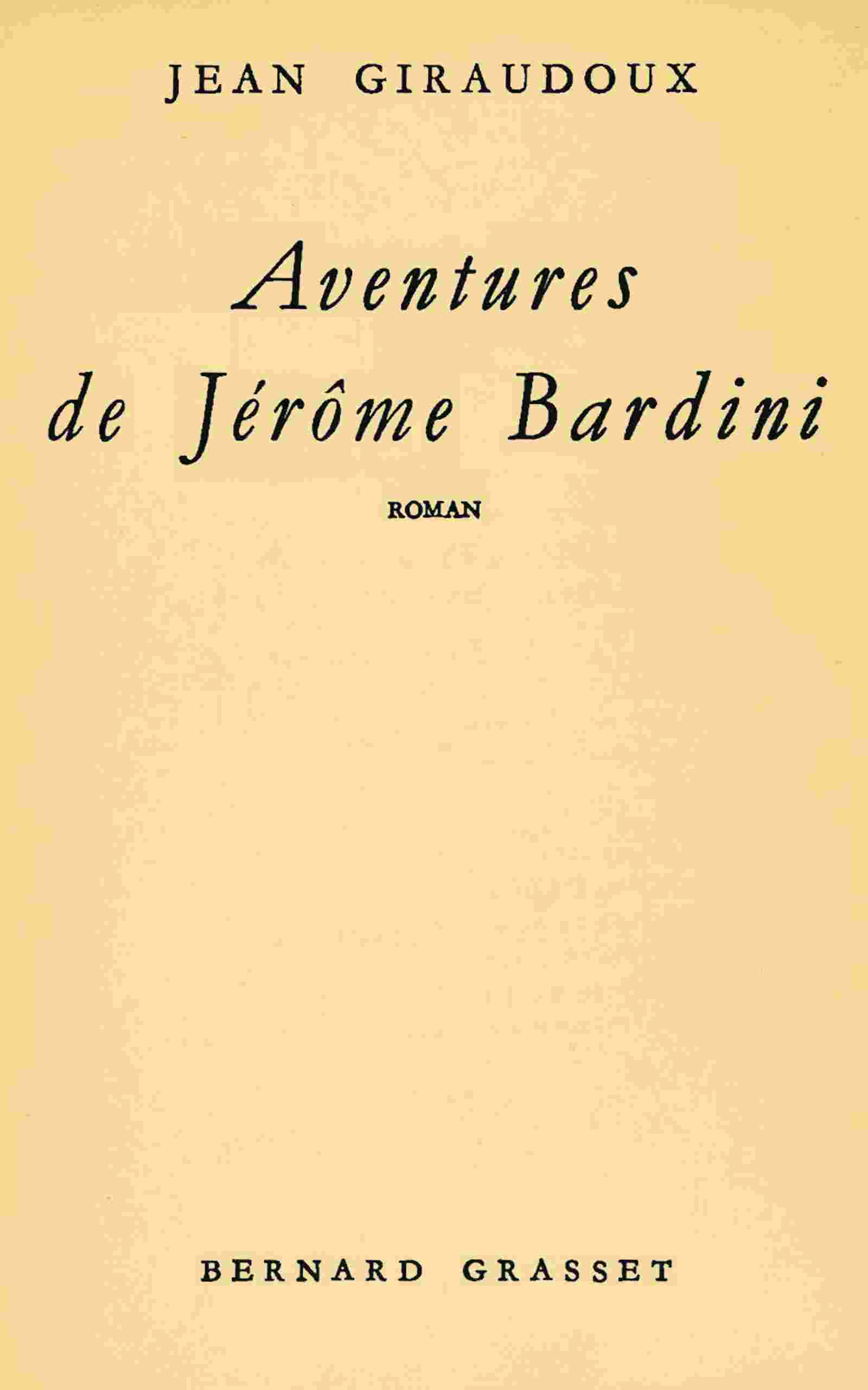 Aventures de Jérôme Bardini cover