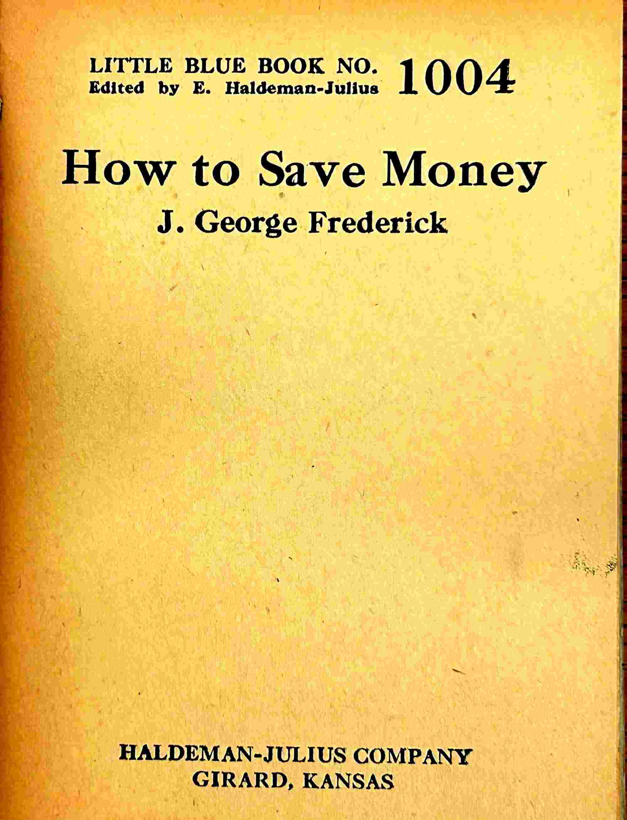 How to save money cover