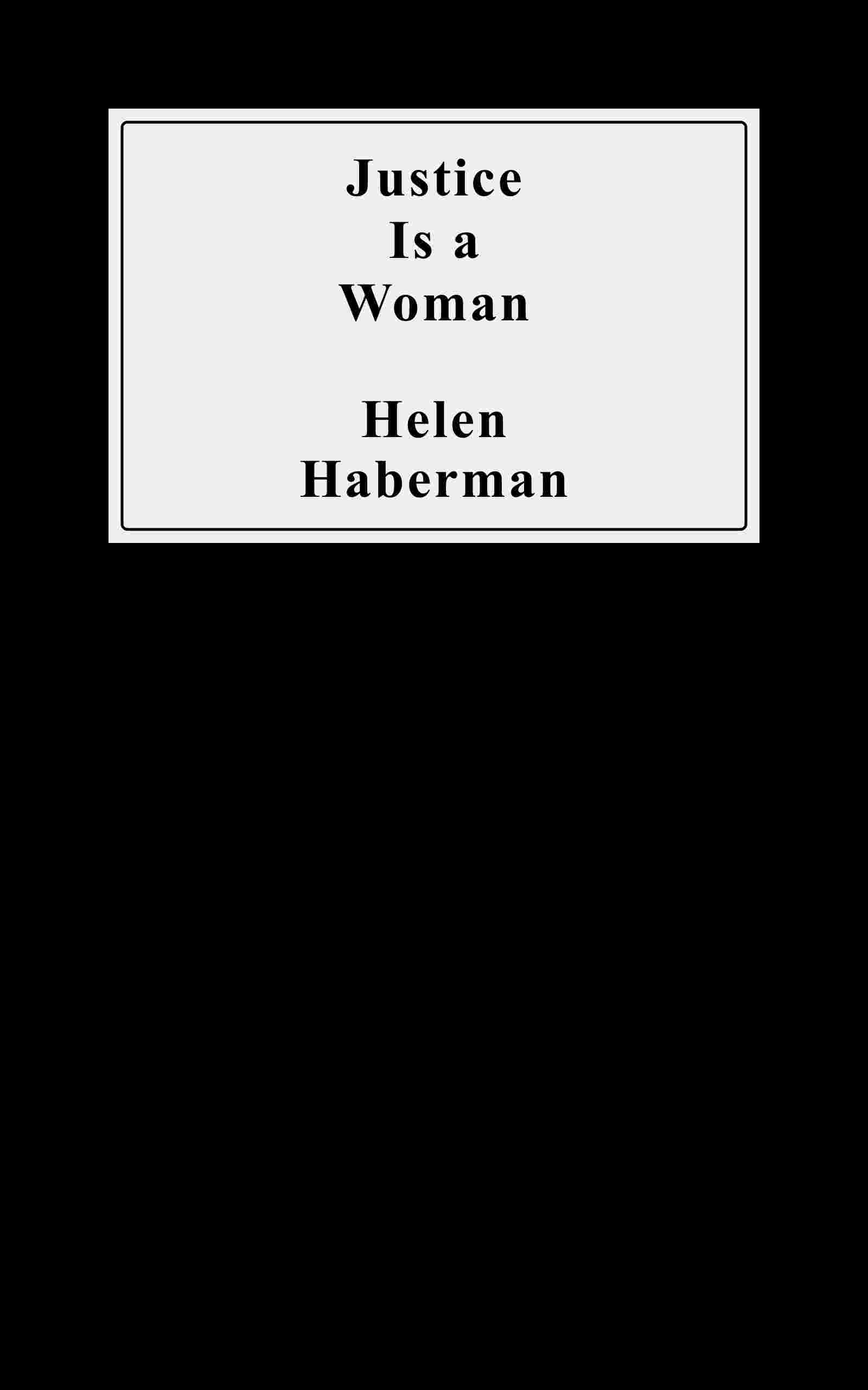 Justice is a woman cover
