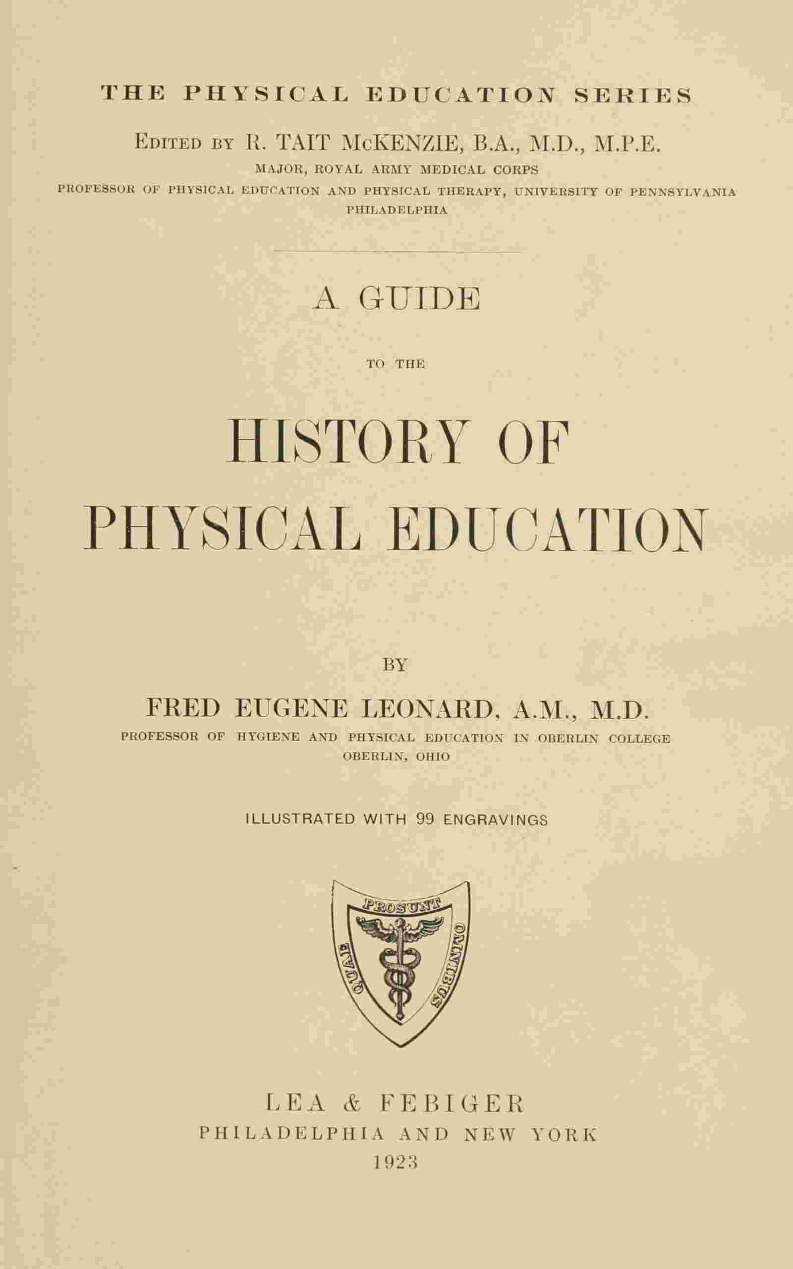 A guide to the history of physical education cover