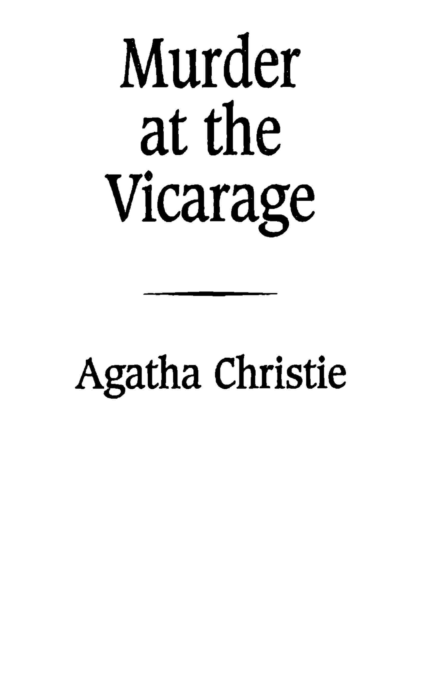 Murder at the vicarage cover