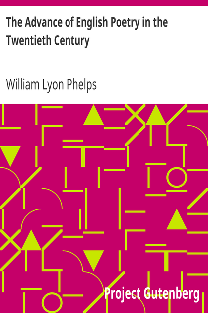 The Advance of English Poetry in the Twentieth Century cover