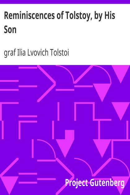 Reminiscences of Tolstoy, by His Son cover