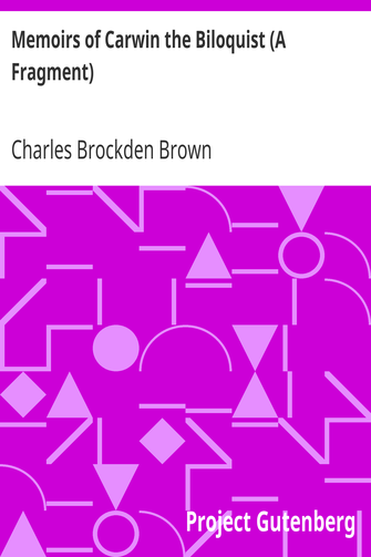 Memoirs of Carwin the Biloquist (A Fragment) cover