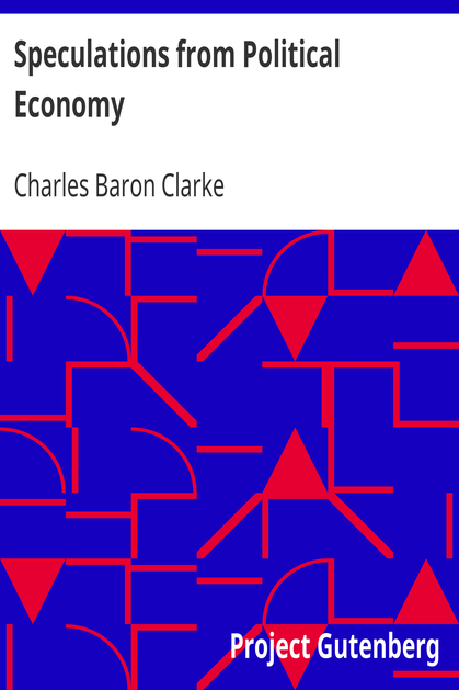 Speculations from Political Economy cover