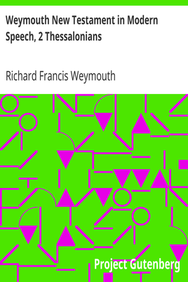 Weymouth New Testament in Modern Speech, 2 Thessalonians cover