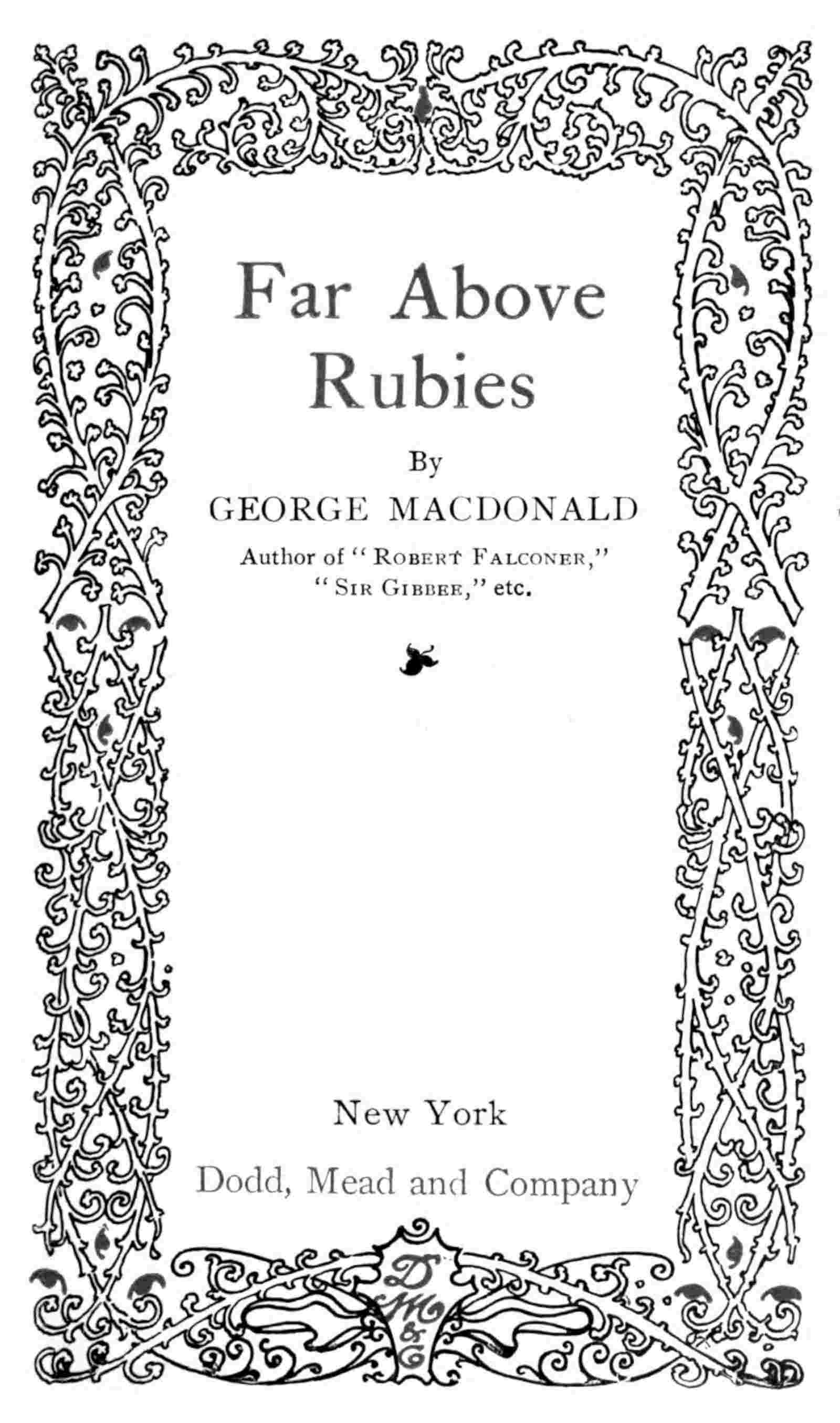 Far Above Rubies cover