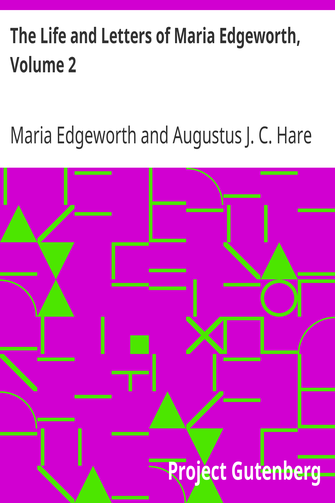 The Life and Letters of Maria Edgeworth, Volume 2 cover